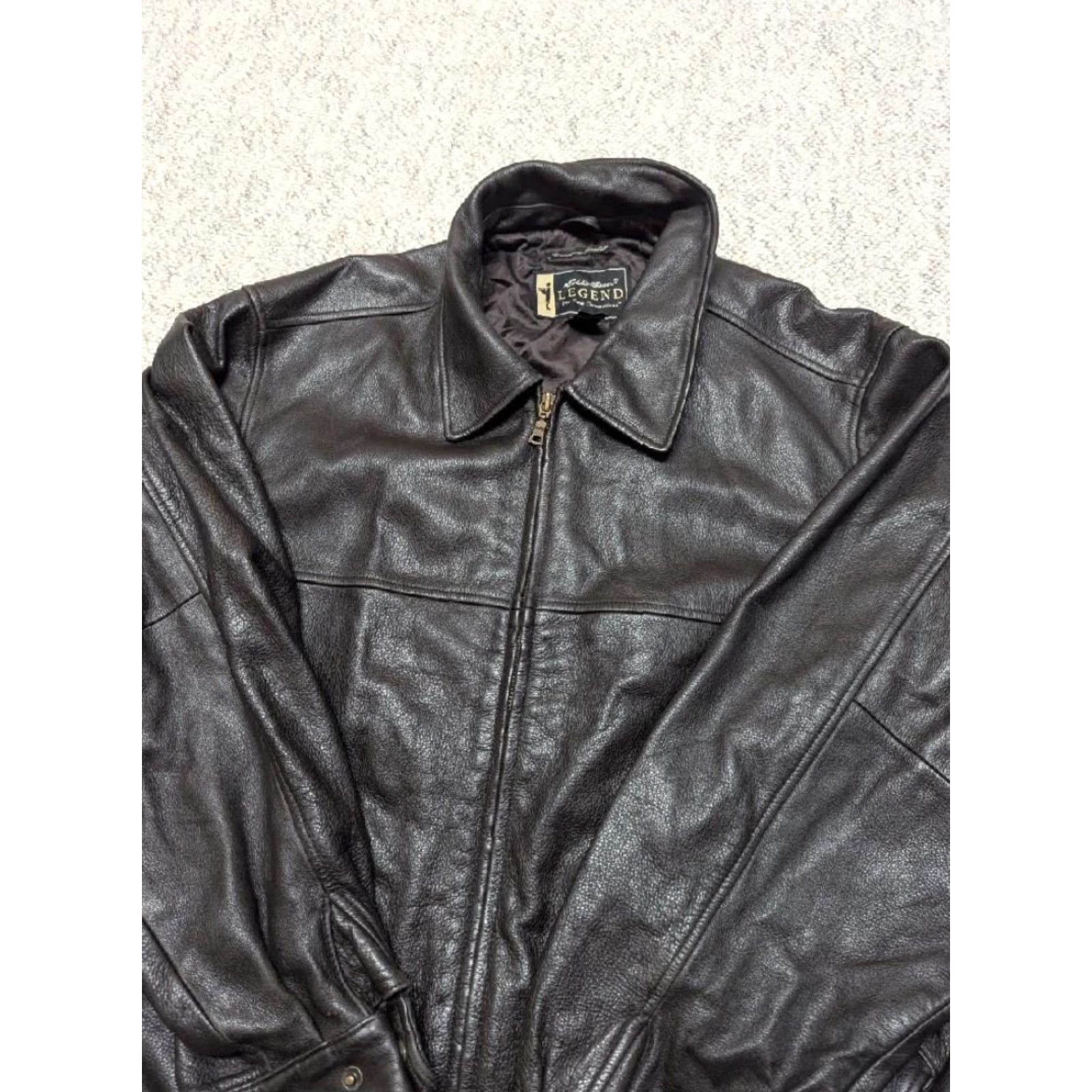 Eddie Bauer VINTAGE Eddie Bauer Jacket Bomber XL Brown Leather Mens Size US XL / EU 56 / 4 - 7 Thumbnail
