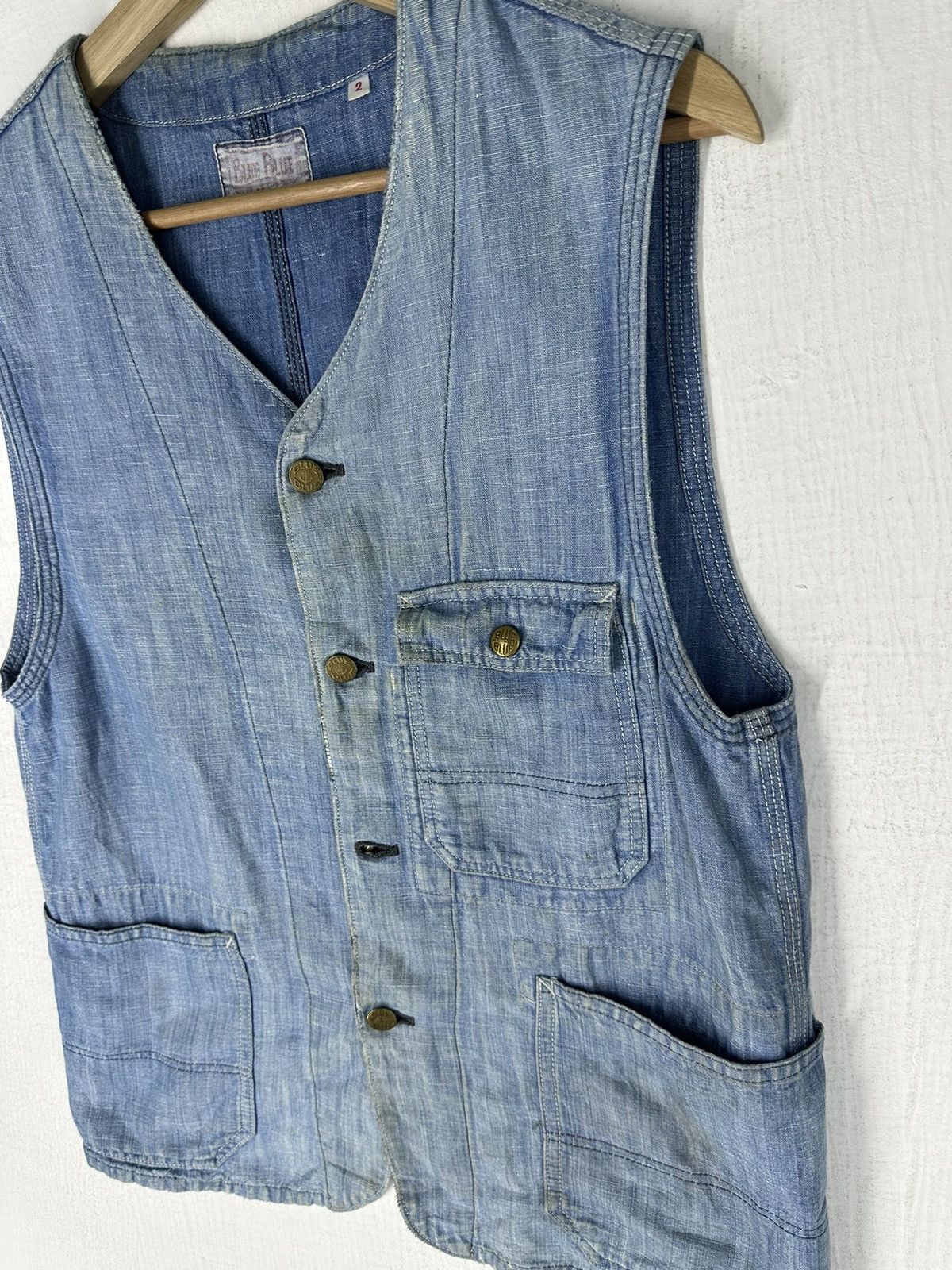 Blue Blue Japan H.R. Market Blue Blue Vest Denim Vest Size US S / EU 44-46 / 1 - 2 Thumbnail