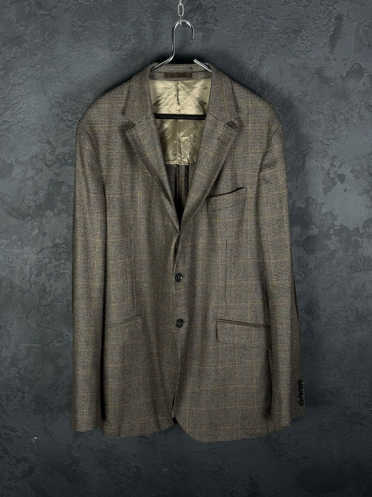 Hackett Men's Hackett London Loro Piana Wool Check Blazer Jacket Size US XL / EU 56 / 4 - 1 Thumbnail