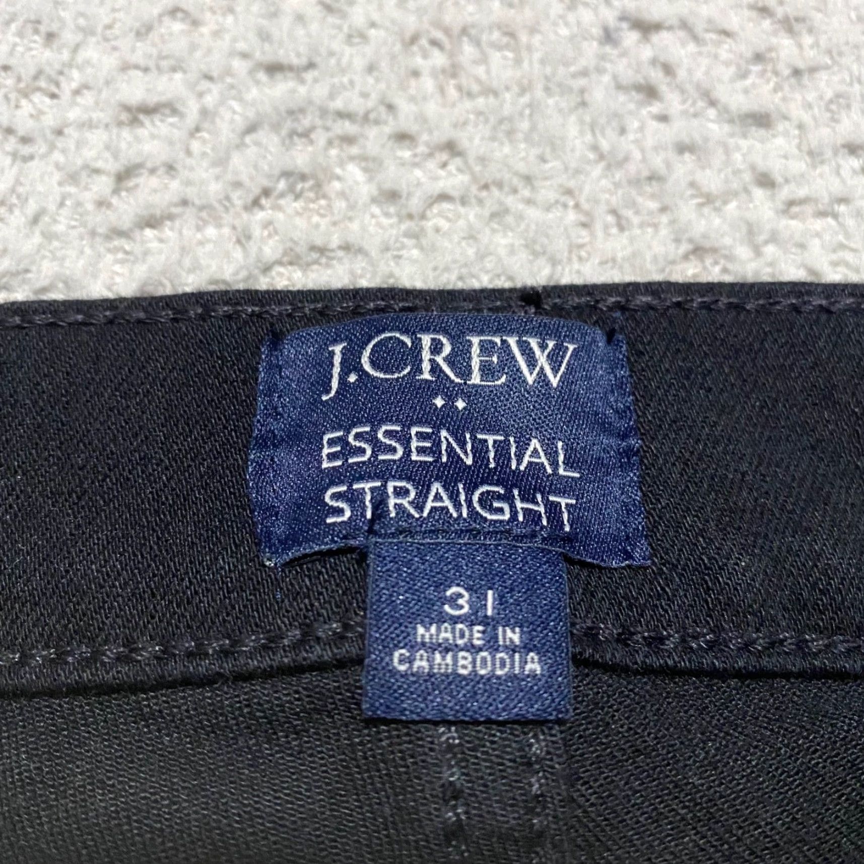 J.Crew J.CREW Jeans Womens 31 Black Denim Dark Wash Straight Rise High 5-Pocket Regular Size 31 Womens Fashion Jeans Size 24" / US 00 / IT 34 - 3 Thumbnail