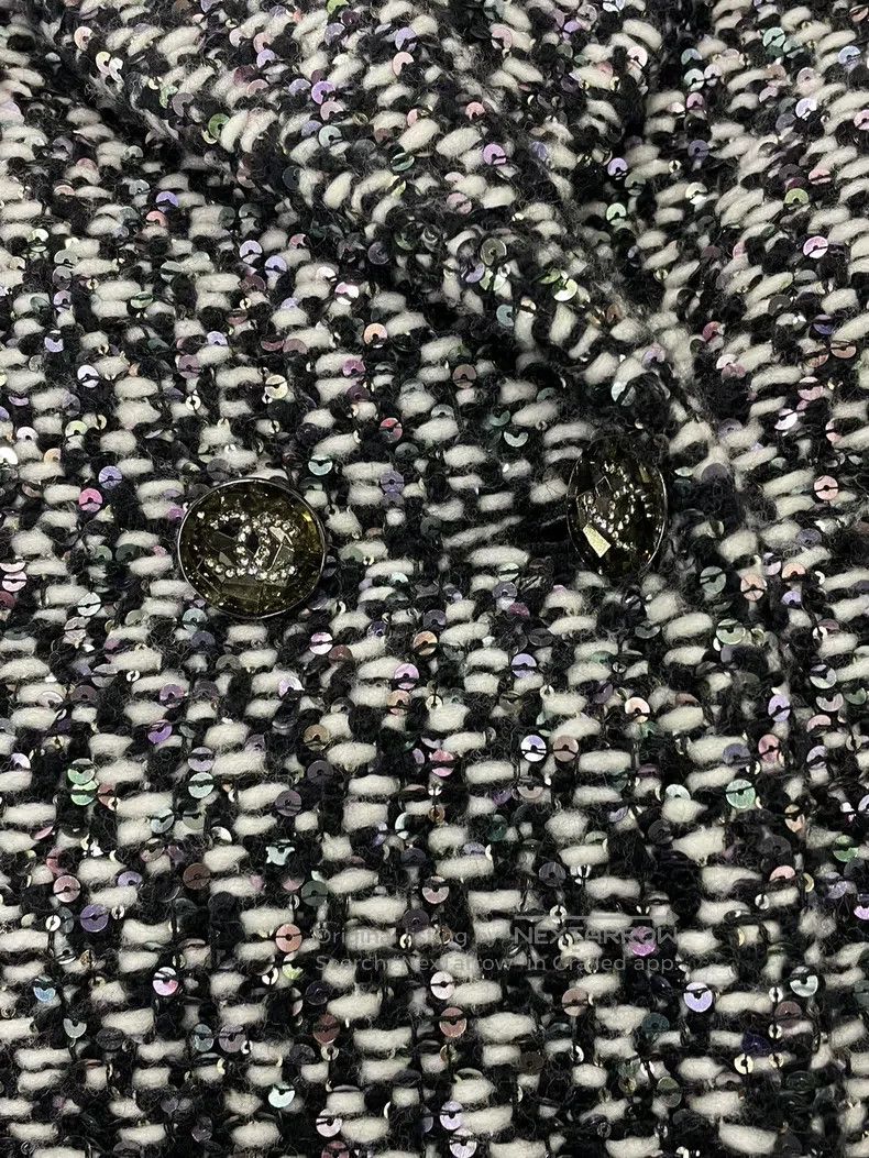 Chanel Chanel Black and white colour block sequin lapel double-br Size XS / US 0-2 / IT 36-38 - 2 Thumbnail