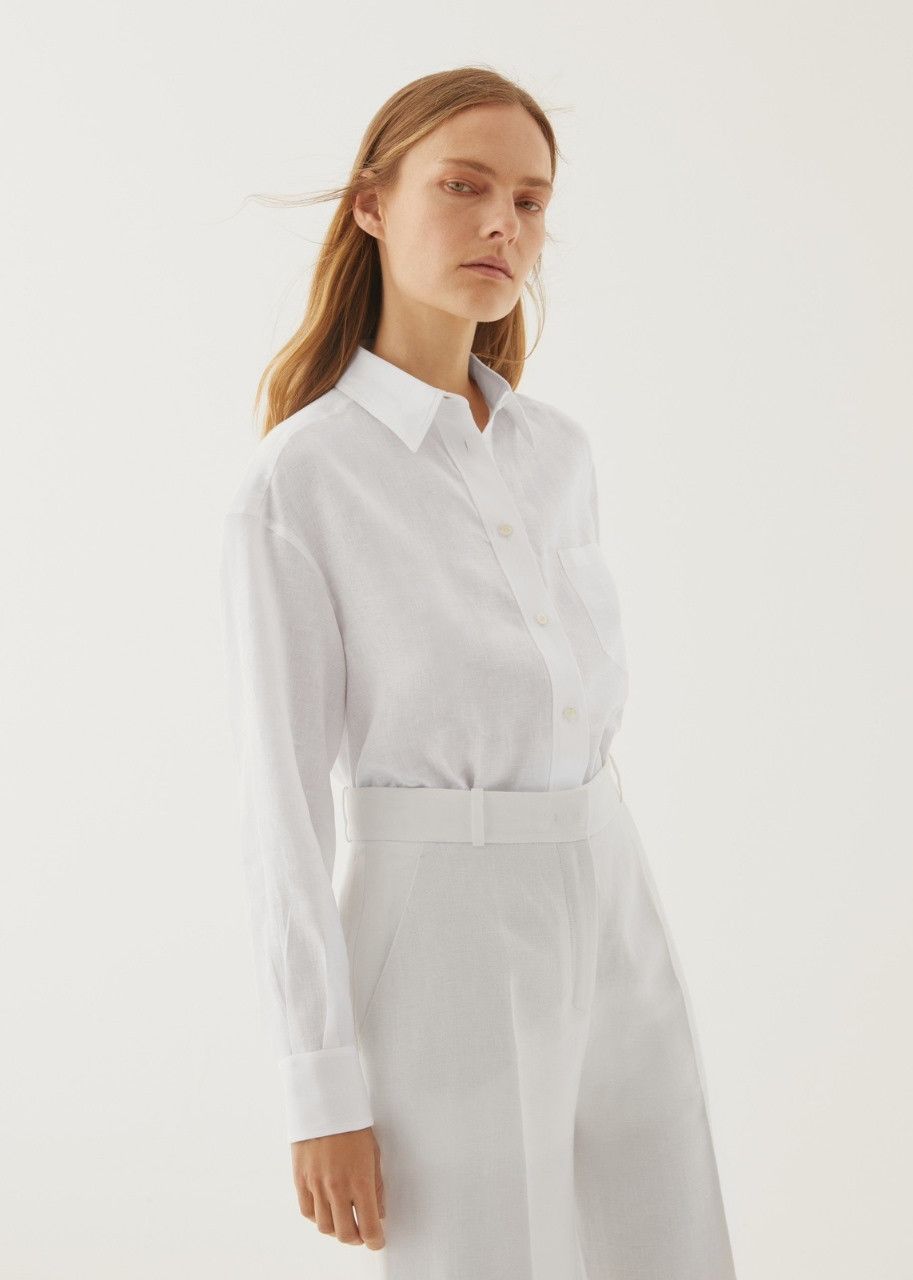Loro Piana o1srvl11e0524 Shirt in White Size L / US 10 / IT 46 - 2 Thumbnail