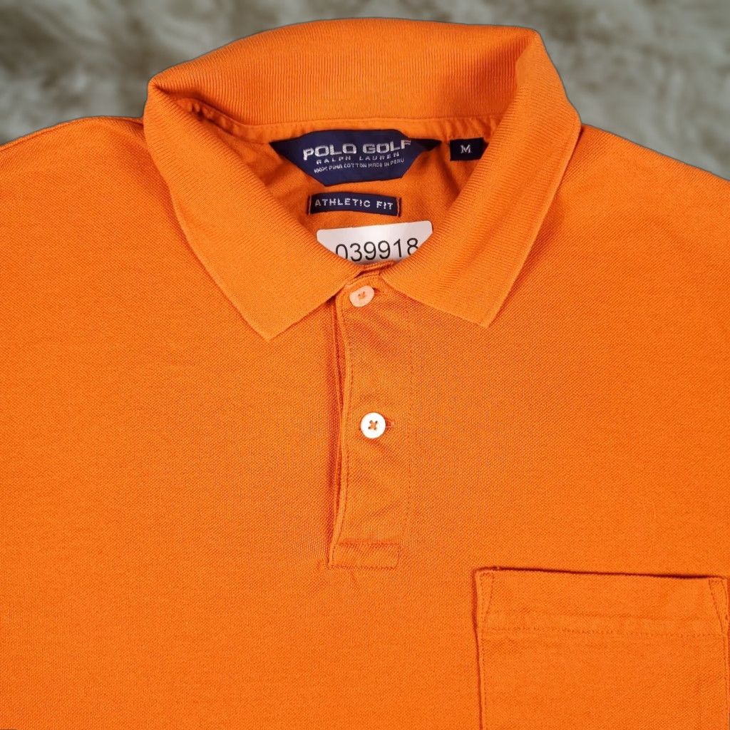 Ralph Lauren Ralph Lauren Polo Shirt Mens M Orange Solid Short Sleeve Casual Button-Front Polo Shirt Mens Medium Orange Size US M / EU 48-50 / 2 - 1 Thumbnail