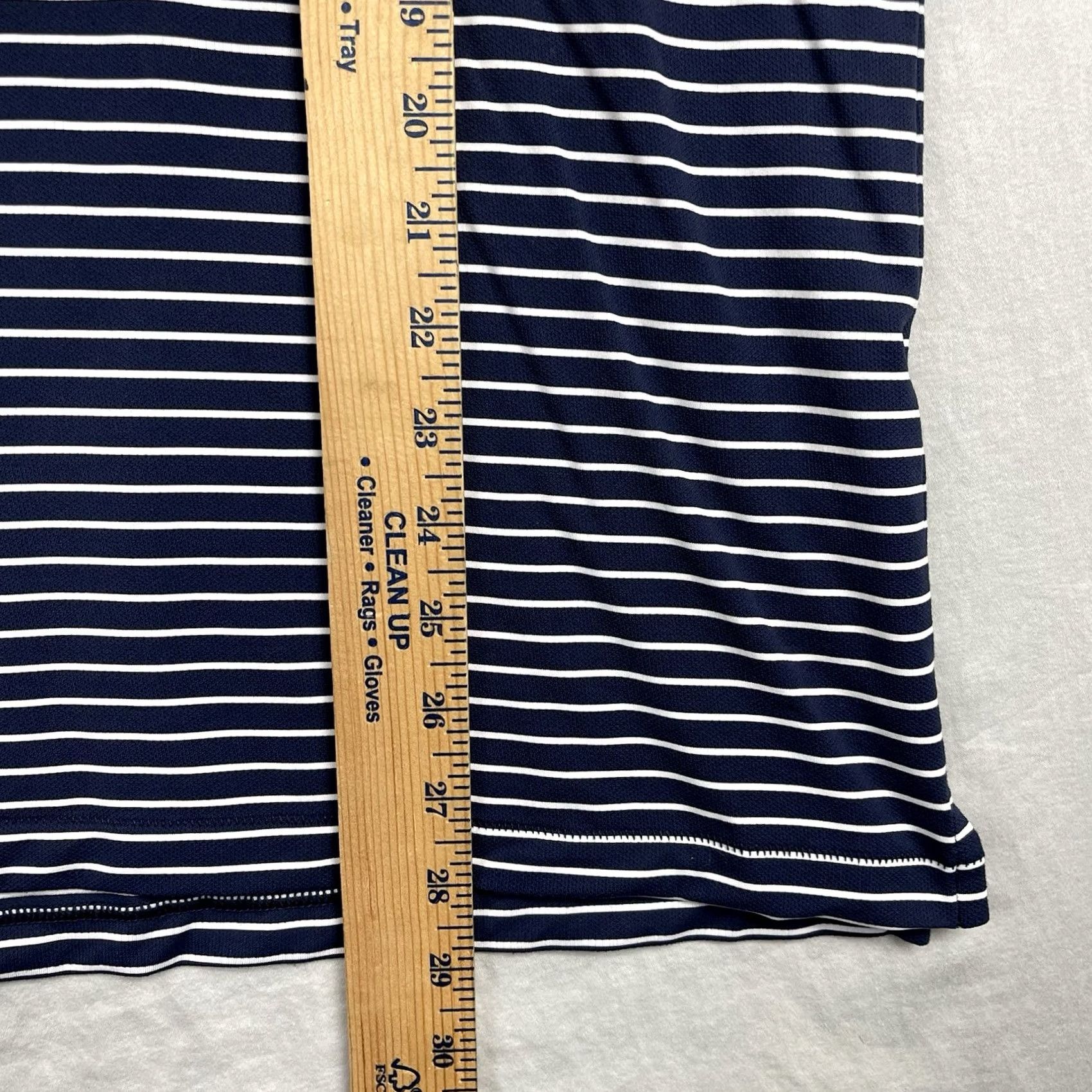 G/FORE G/Fore Shirt Polo Mens Large Navy Blue Striped Collared Stretch Button Up Golf Shirt Size US L / EU 52-54 / 3 - 7 Thumbnail