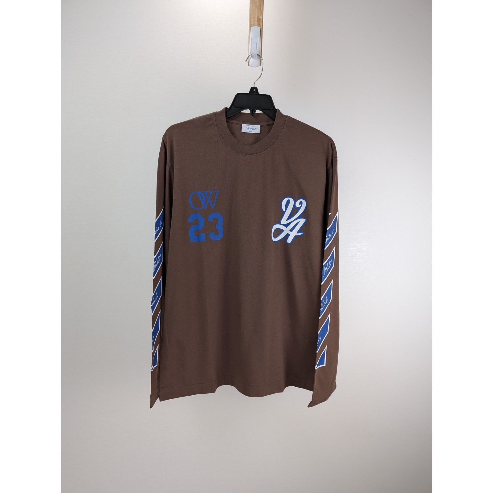 Off-White o1rshd1 23 Varsity Skate Long Sleeve Tee T-Shirt in Brown Size US XXL / EU 58 / 5 - 2 Thumbnail