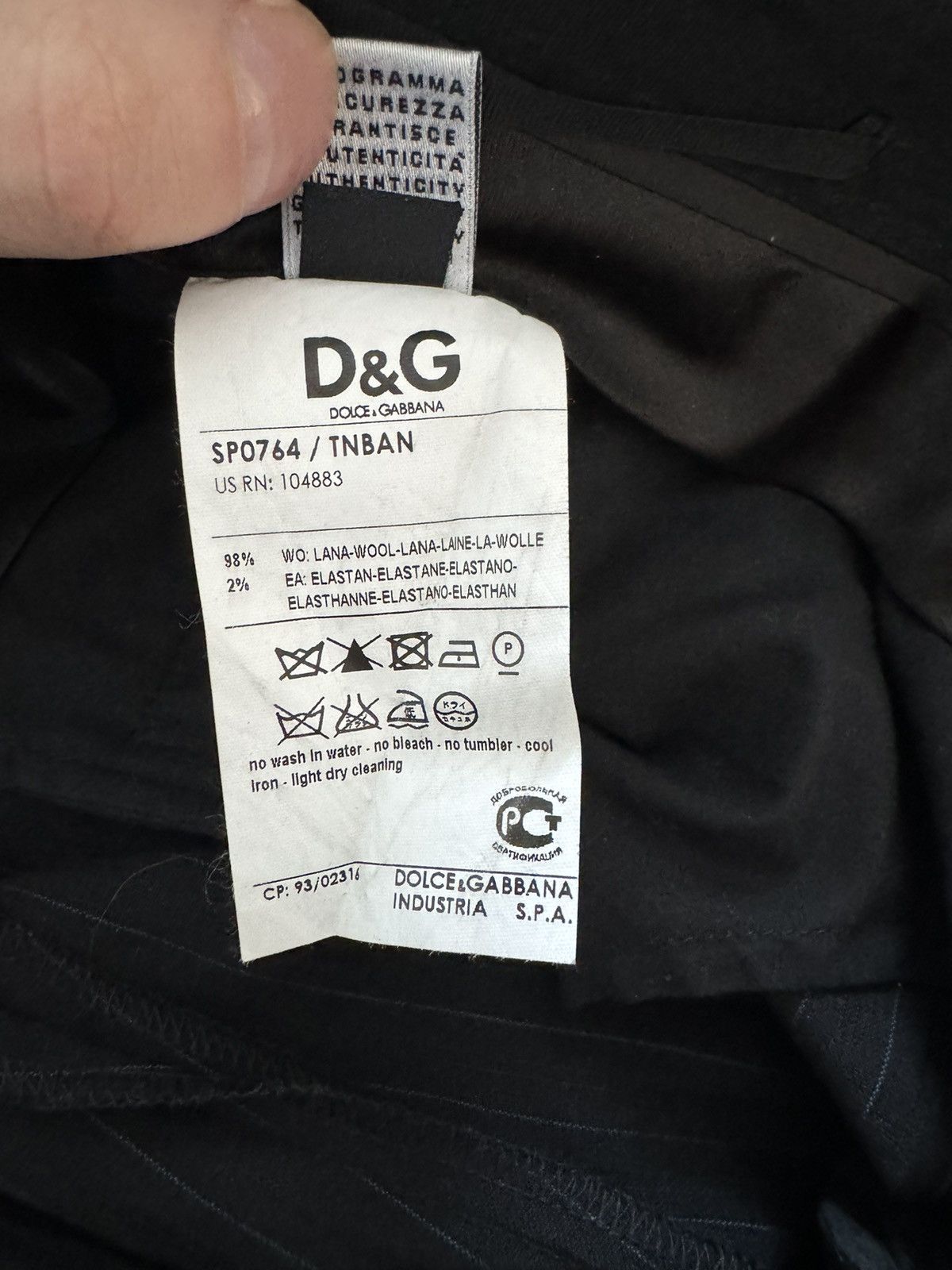 Dolce & Gabbana BNWT 42 D&G Dolce Gabbana black wool stripped elegant pants Size 28" / US 6 / IT 42 - 6 Thumbnail