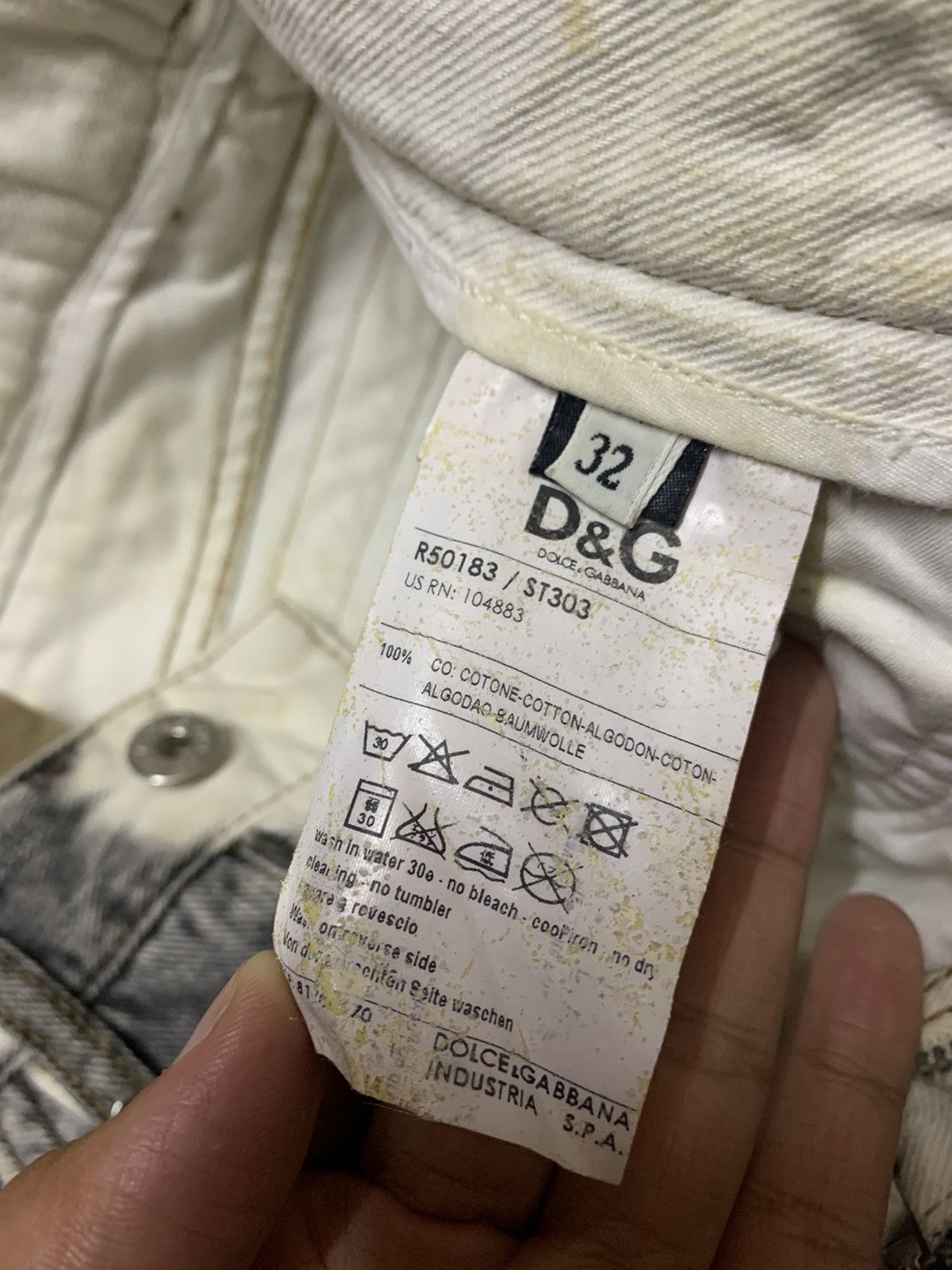 Dolce & Gabbana Dolce Gabbana Bondage Stone Wash Tight Slim Fit Denim Size US 30 / EU 46 - 13 Thumbnail