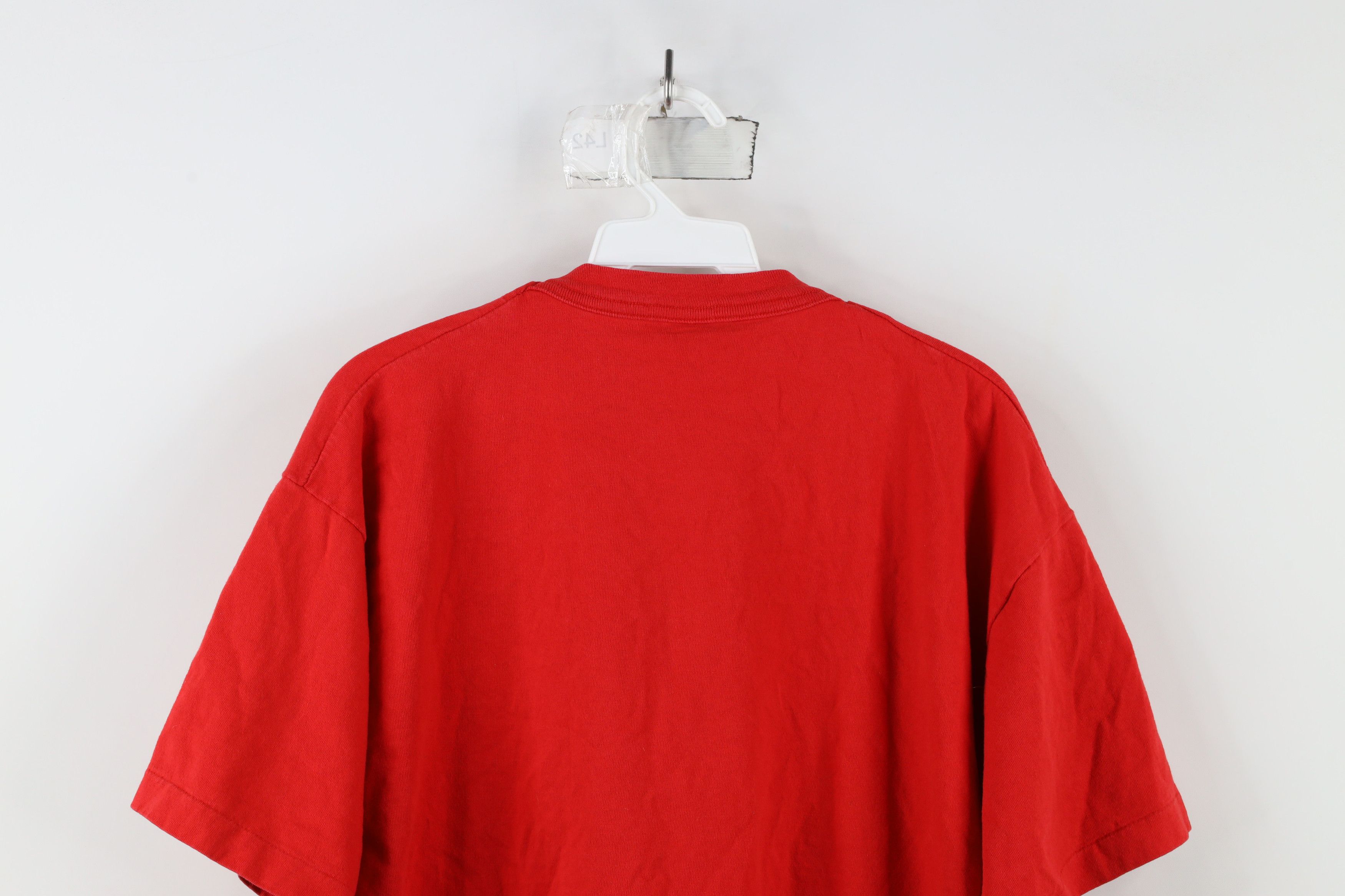 Disney × Vintage Vintage 90s Disney Mickey Minnie Mouse T-Shirt USA Red Size ONE SIZE - 13 Thumbnail
