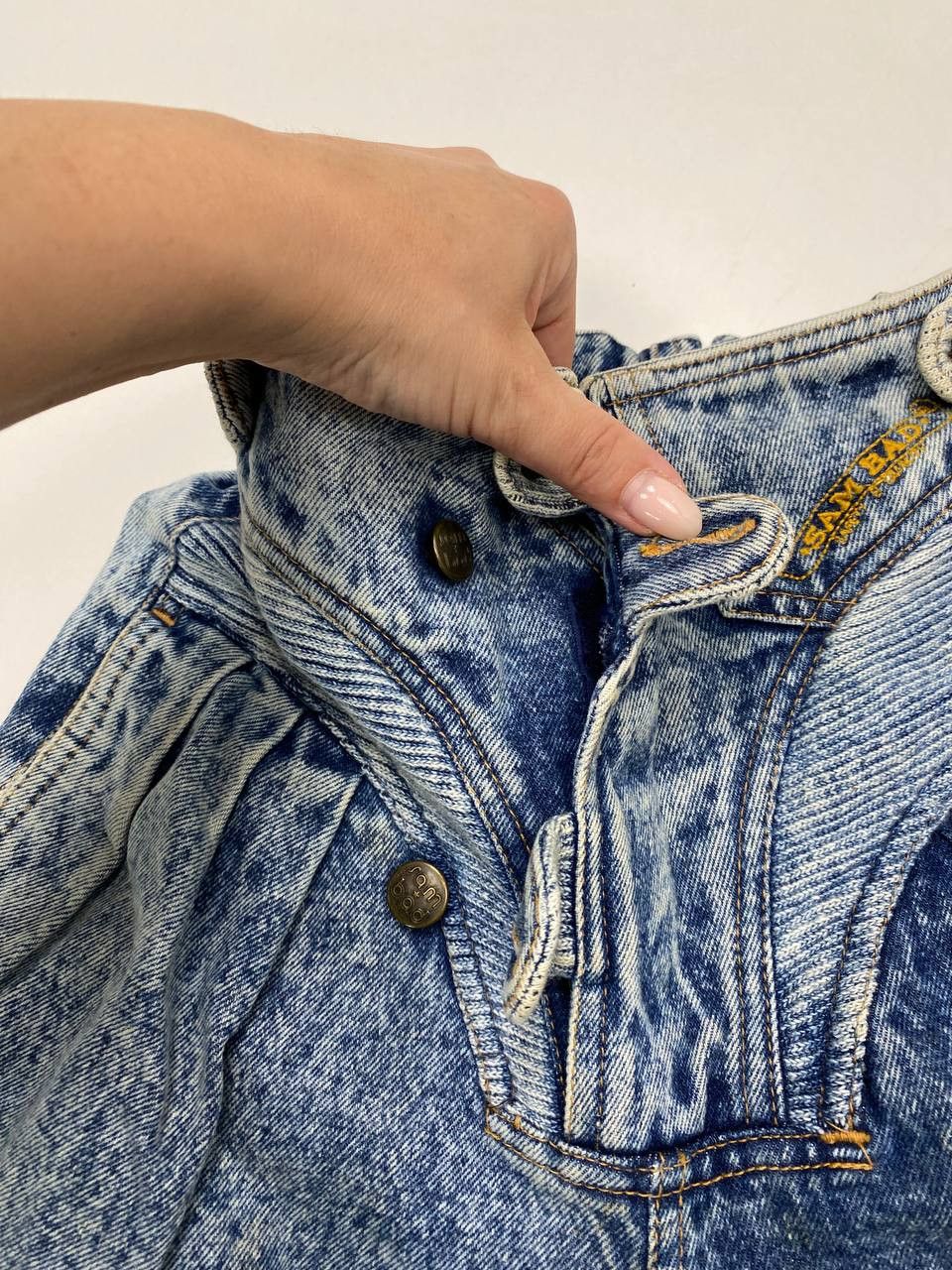 SAM BAD White Eagle Vintage Acid Wash Jeans 80s-90s Italy 36