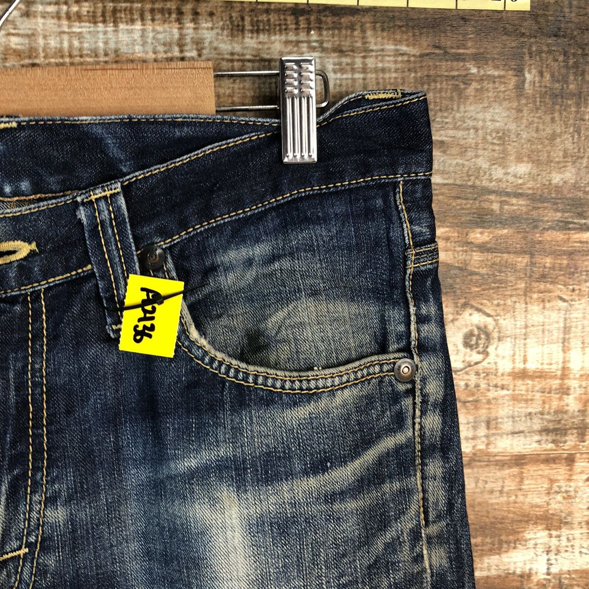 Lee Lee Black Distressed Denim Pants #A2136 Size US 32 / EU 48 - 8 Thumbnail