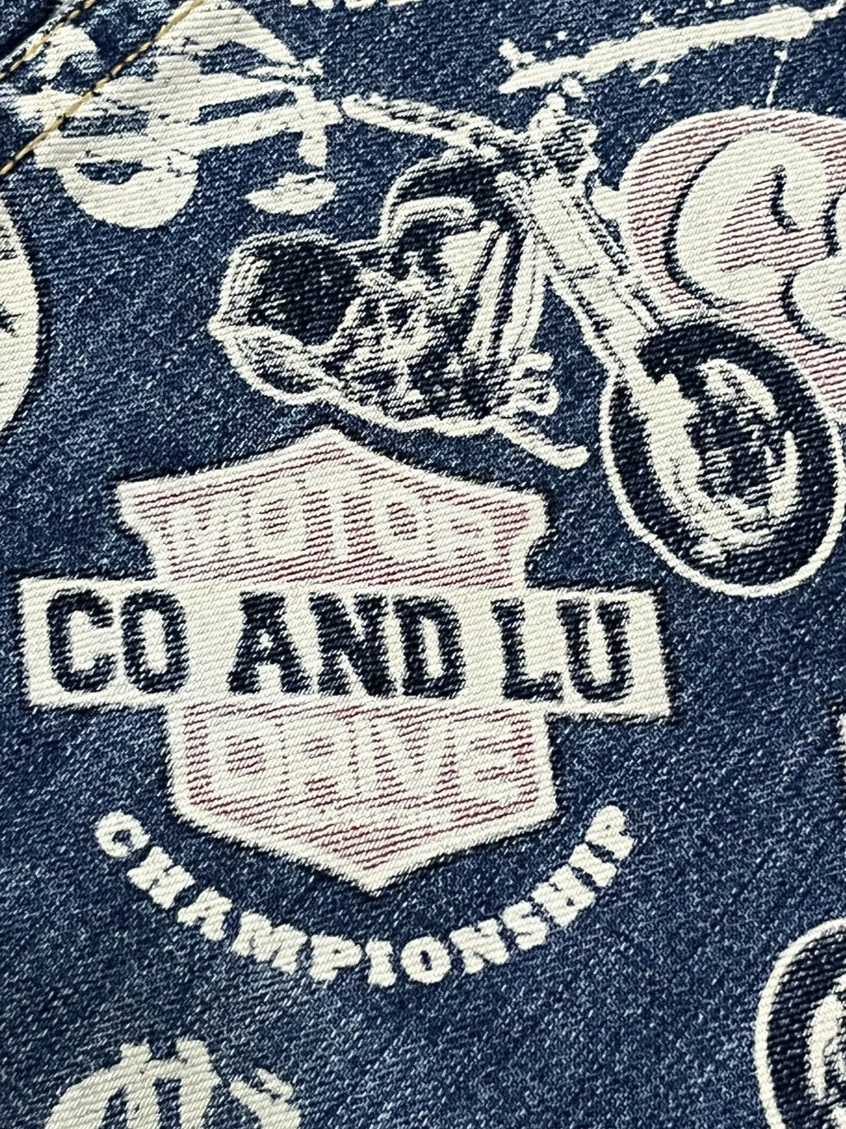Hysteric Glamour FYE🔥C&L Motor Drive Hysteric Cow Girl All Over Print Denim Size US 29 - 9 Thumbnail
