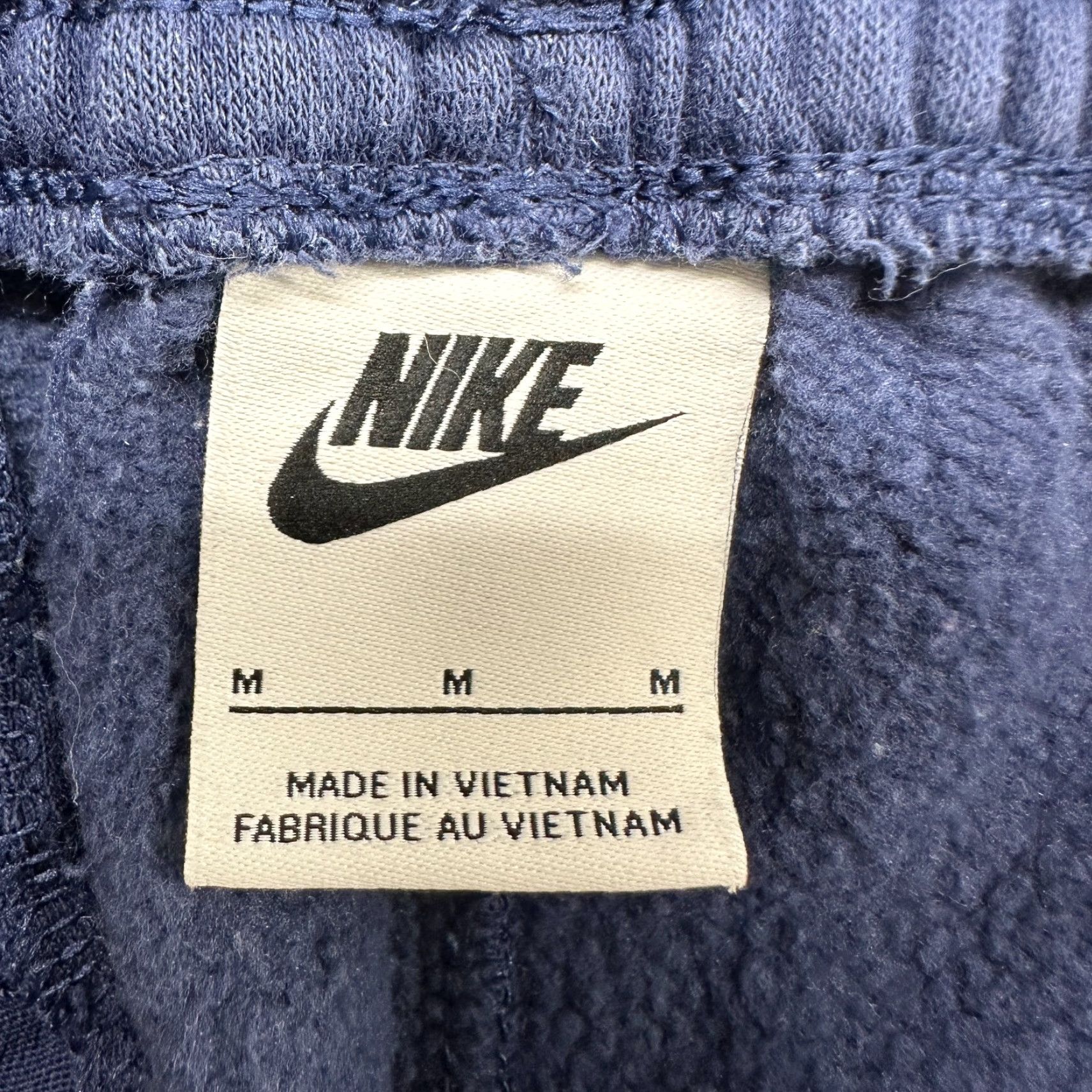 Nike Nike Pants Mens M Blue Navy Jogger Sweat Fleece Swoosh Drawstring Cotton Blend Size US 31 - 3 Thumbnail