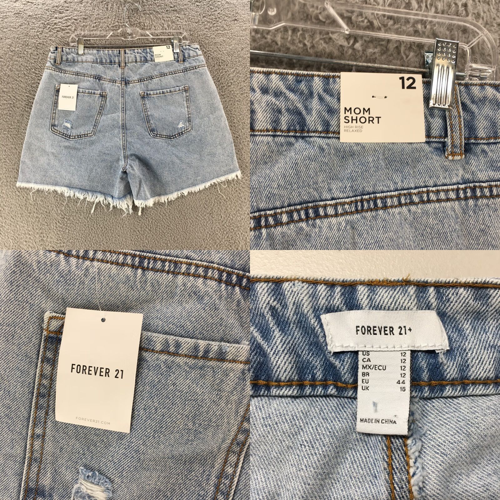 Forever 21 Forever 21 High Rise Relaxed Mom Shorts Womens 12 Blue Ripped 5 Pockets NEW Size 34" / US 12 / IT 48 - 8 Thumbnail