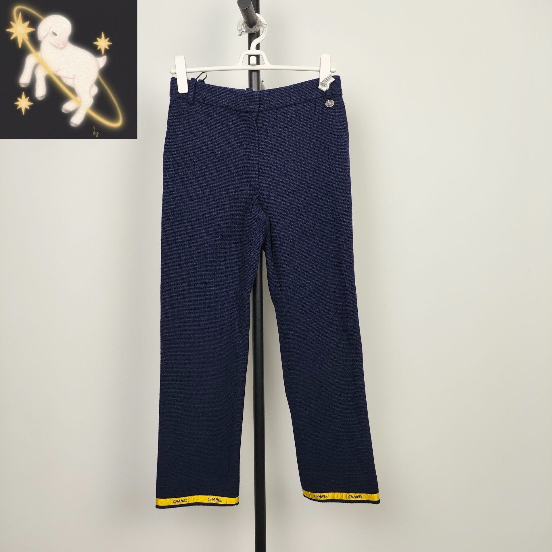 Chanel Chanel Spring Summer 2021 Deep Blue Tweed Pants 34 Size 34" / US 12 / IT 48 - 1 Thumbnail