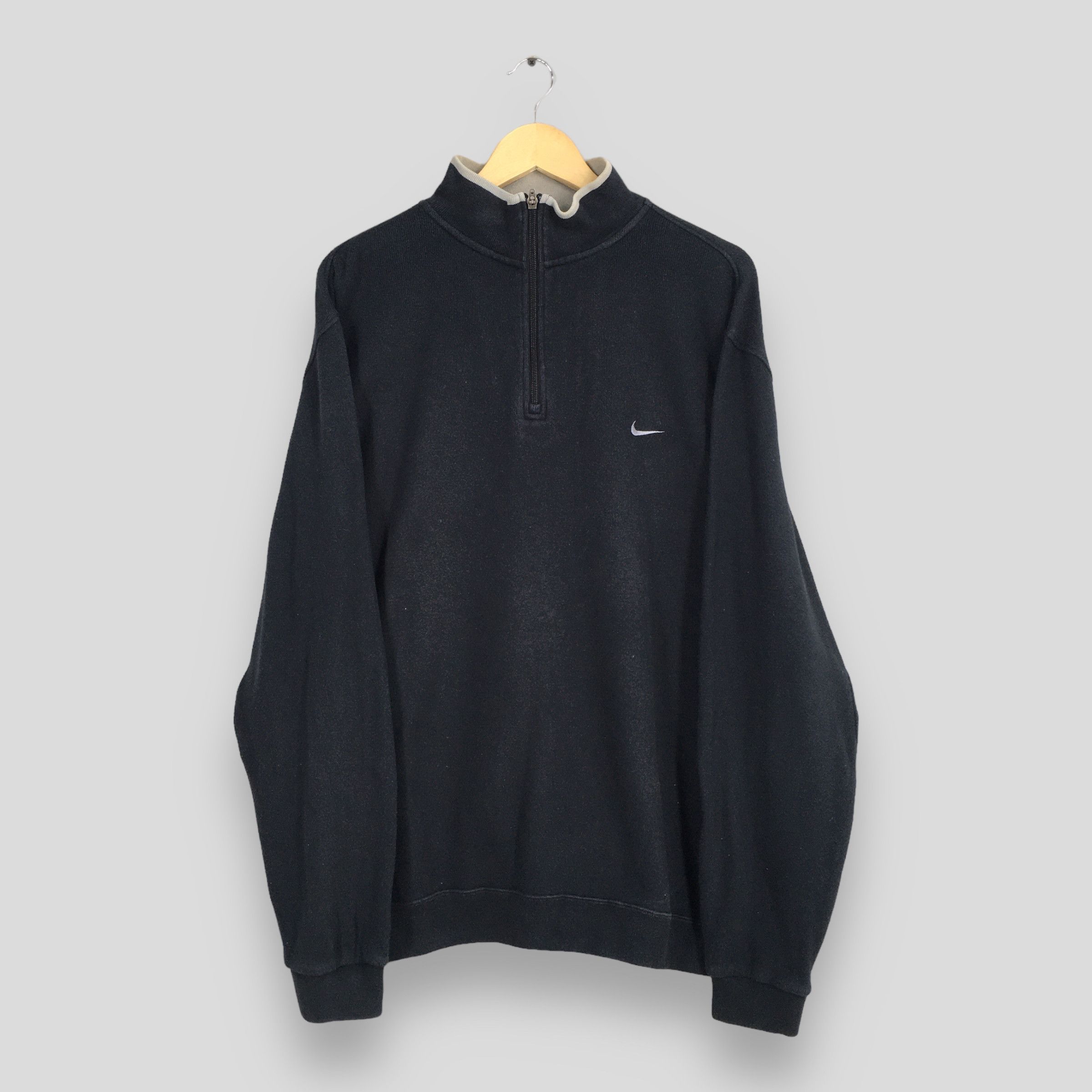 Nike Vintage Nike Swoosh Black Sweaters XLarge Size US XL / EU 56 / 4 - 1 Thumbnail