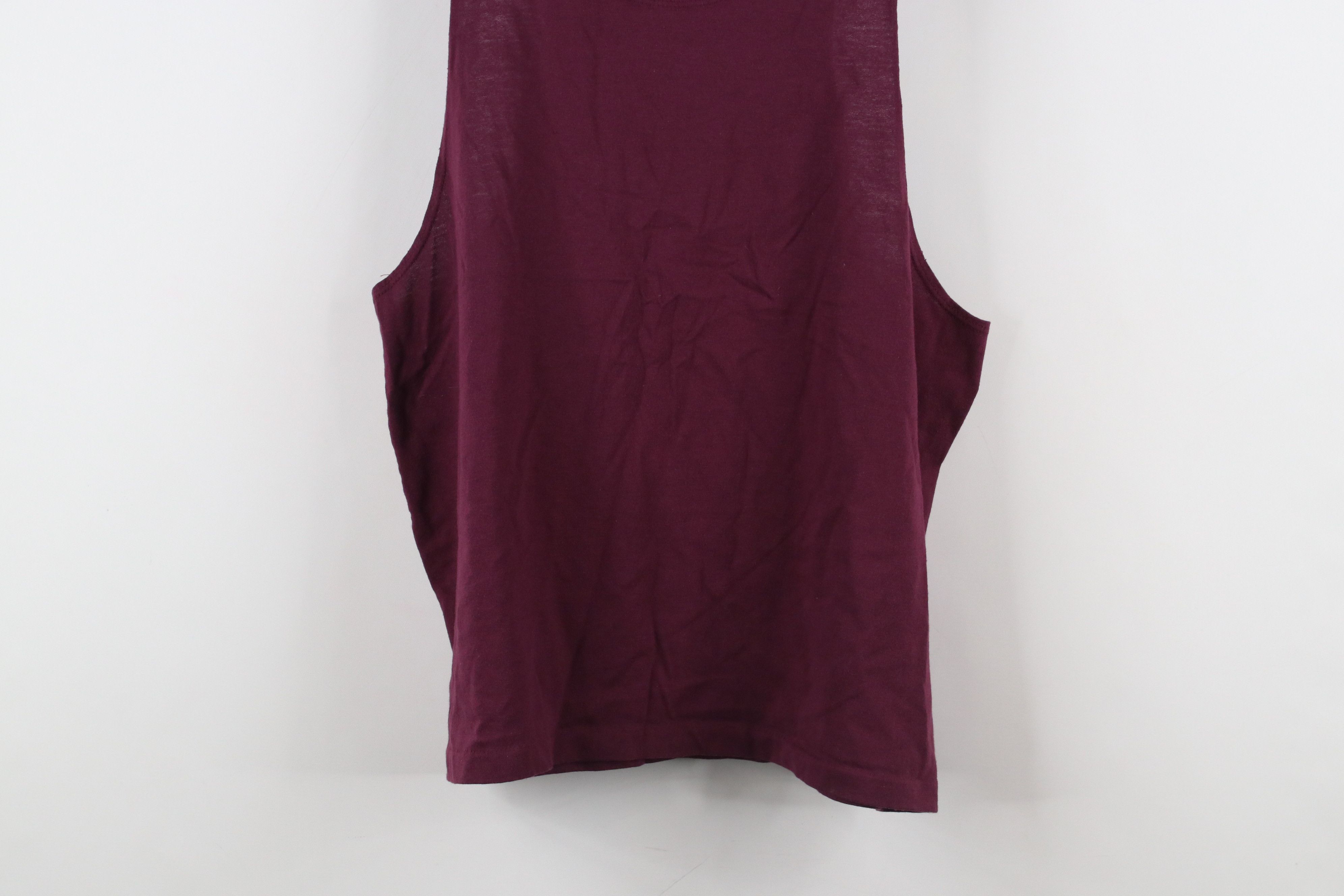 Vintage Vintage 90s Streetwear Blank Tank Top T-Shirt Purple USA Size L / US 10 / IT 46 - 3 Thumbnail