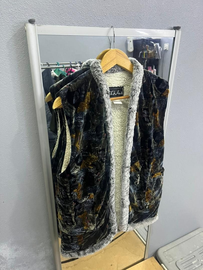 Japanese Brand Boncho Japanese Velvet Fleece Lined Vest Size US M / EU 48-50 / 2 - 3 Thumbnail