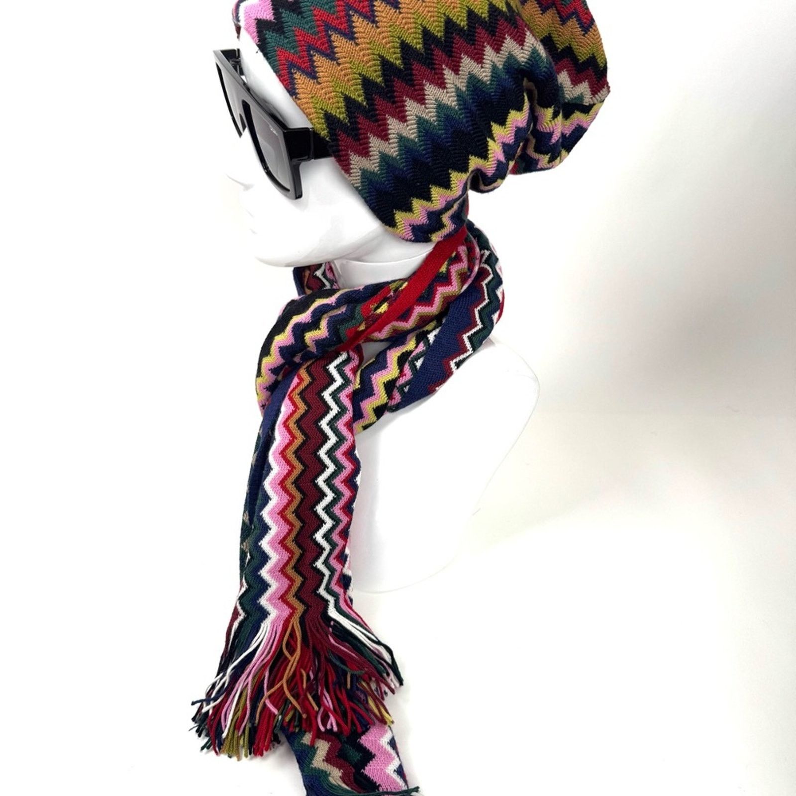 Missoni Missoni beautiful flames stitch one size hat and scarf Size ONE SIZE - 8 Thumbnail