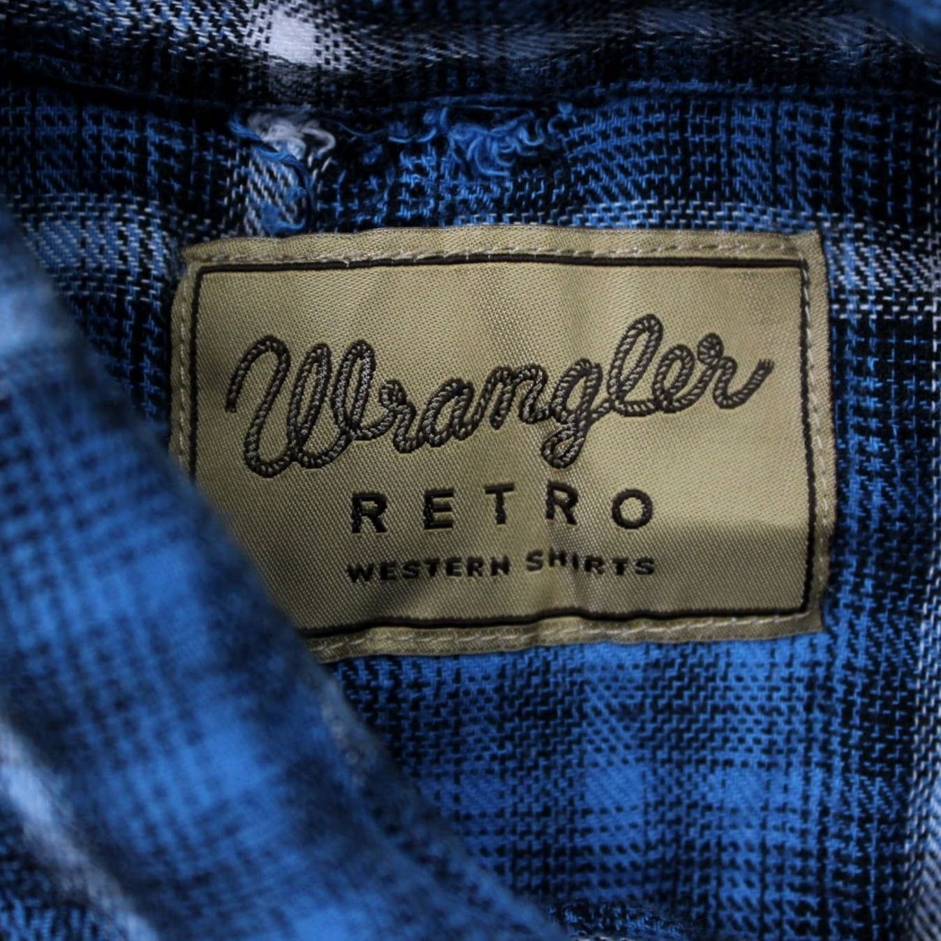 Wrangler Wrangler Shirt Mens 2XL Blue Pearl Snap Western Cotton L/S Flannel WRANGLER WRANCHER Cowboy Western Shirt Mens 2XL Blue Plaid Cotton Button-Up Wool? Size US XXL / EU 58 / 5 - 6 Thumbnail