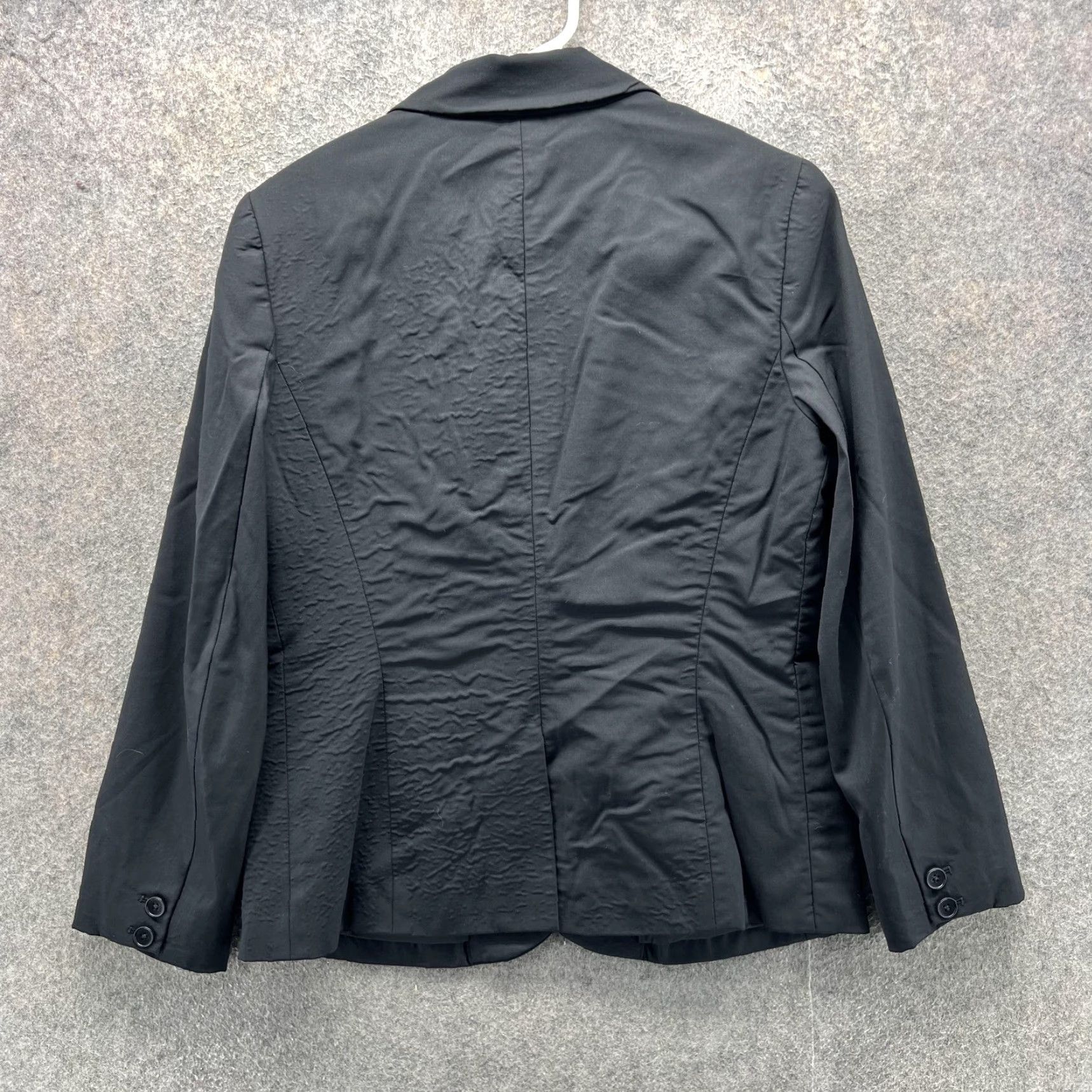 Theory Theory Blazer Womens 12 Black One-Button Notch Lapel Lined Tailored Jacket Woman Business Workwear Shirt/Coat (Jacket) Size XL / US 12-14 / IT 48-50 - 7 Thumbnail