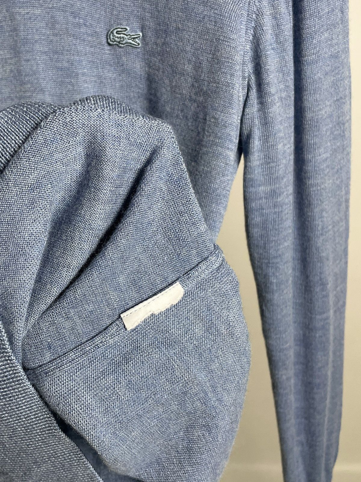 Golf le Fleur × Lacoste × Tyler The Creator VINTAGE 🐊 Lacoste live Blue Logo Knitted light Golf sweater Size US L / EU 52-54 / 3 - 9 Thumbnail
