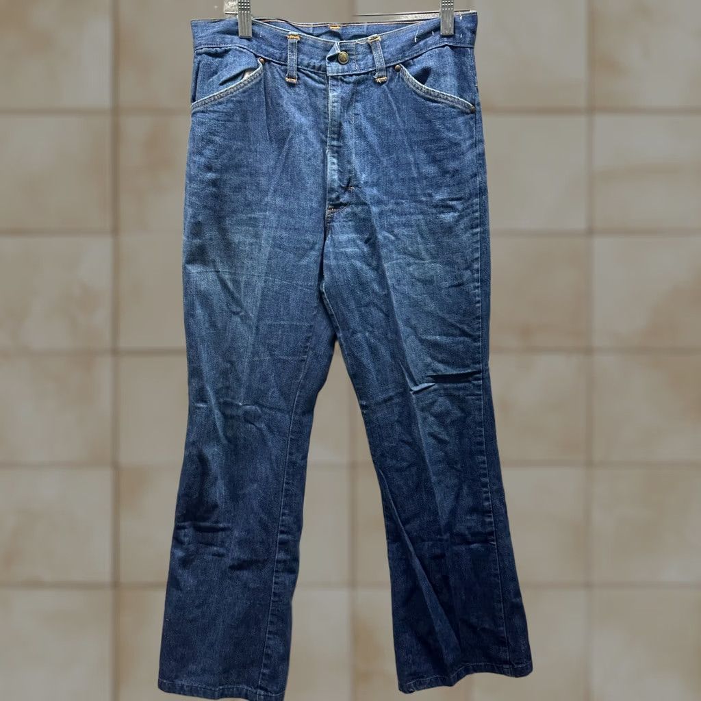 Denime VINTAGE H.I.S. Jeans Adult W 28 L 30 Blue Denim Pants Cotton Zip 70s 80s Size US 28 / EU 44 - 1 Thumbnail