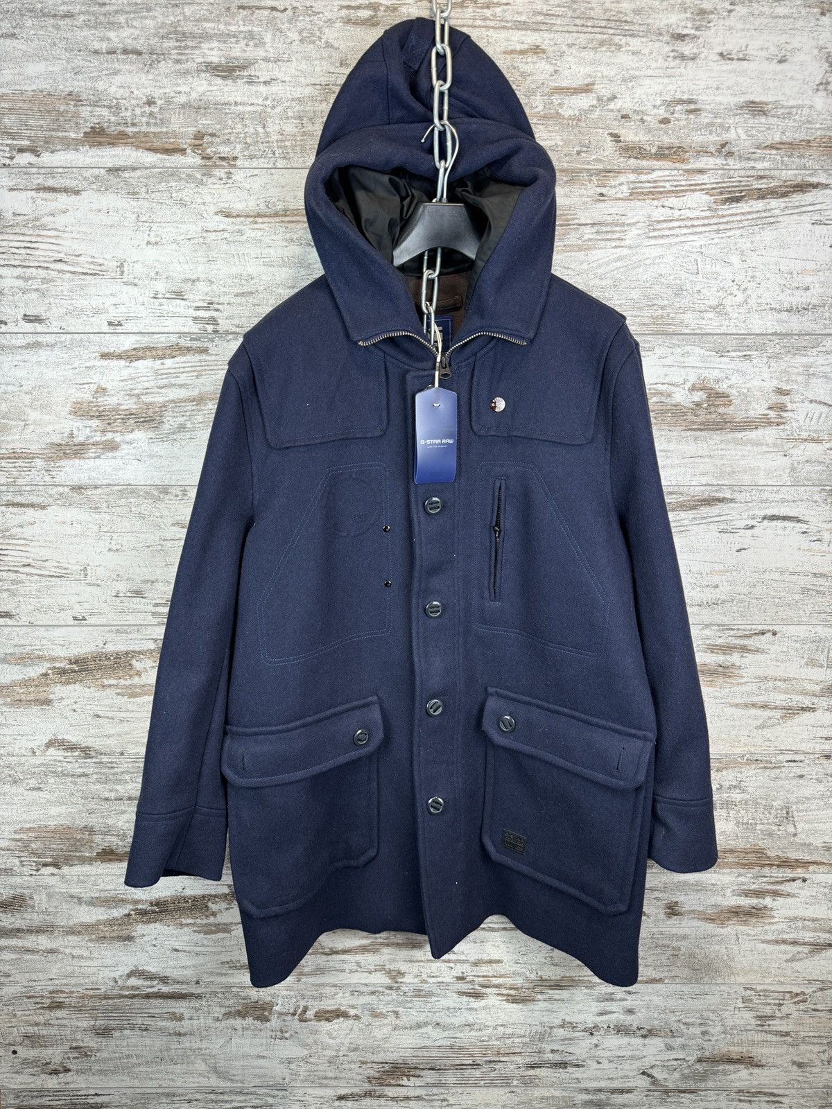 G-Star BNWT! Mens G Star Raw LAMOND DUFFLE WOOL COAT jacket Size US XXL / EU 58 / 5 - 1 Thumbnail