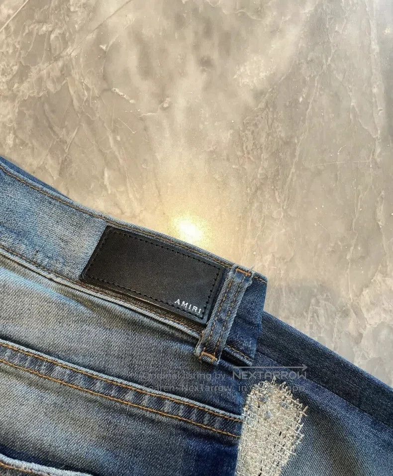 Amiri Amiri Classic Patchwork Leather Denim Jeans, Size 32 Size US 32 / EU 48 - 3 Thumbnail