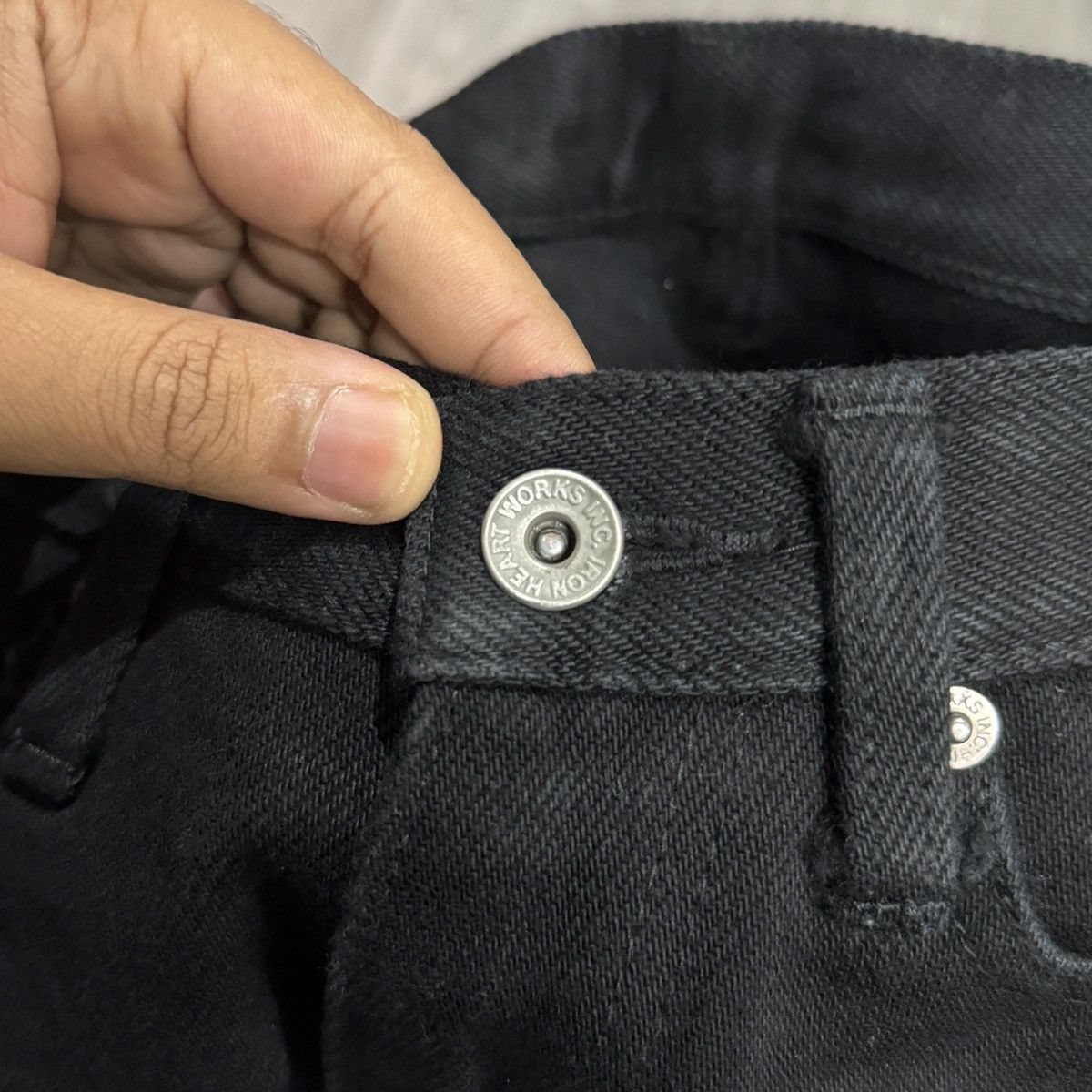 Other Iron Hearts 21oz Extra Heavy Black Denim Size 25" / US 0 / IT 36 - 5 Thumbnail