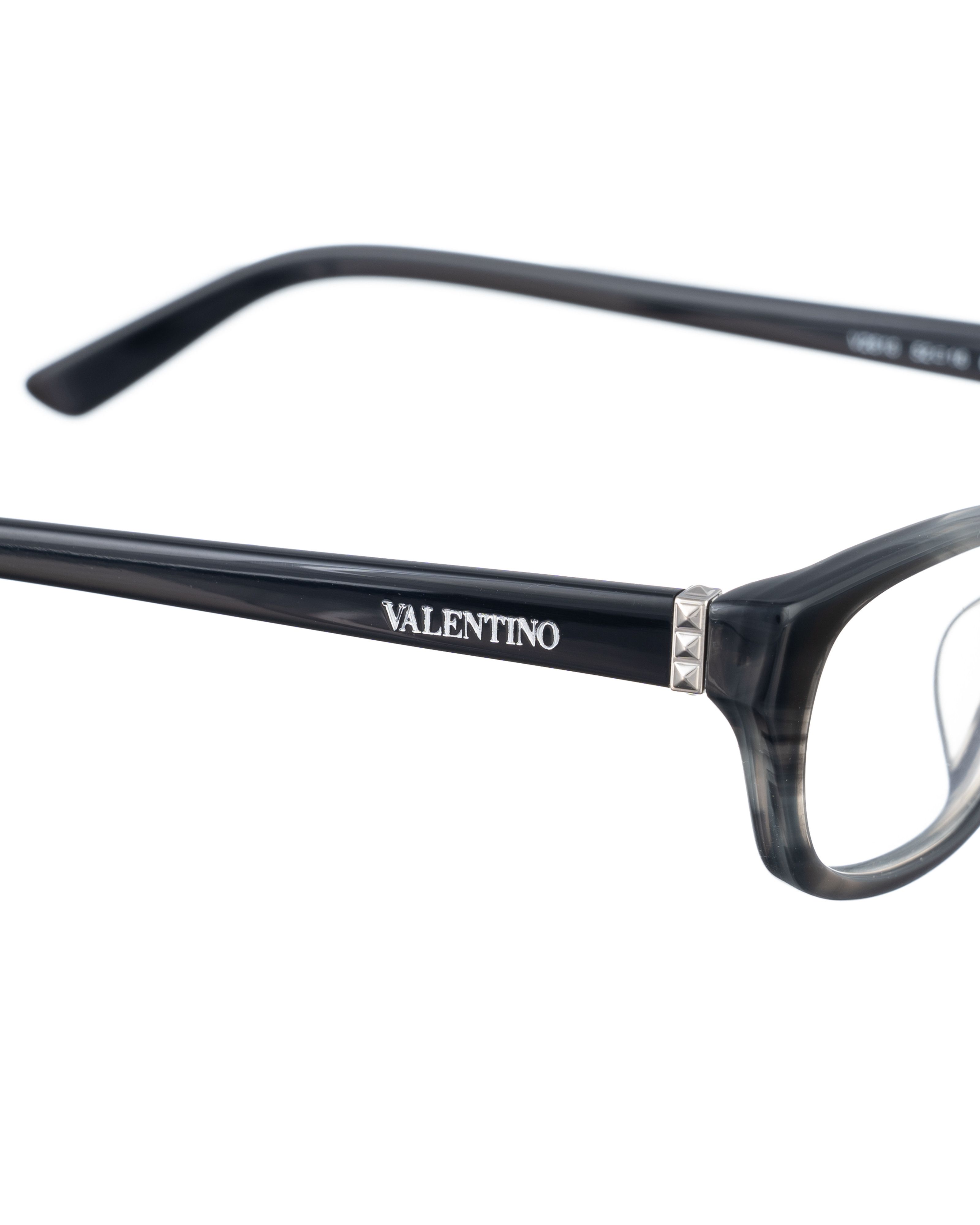 Valentino Valentino '00s Black Glasses with Grey Abstract Pattern Size ONE SIZE - 3 Thumbnail