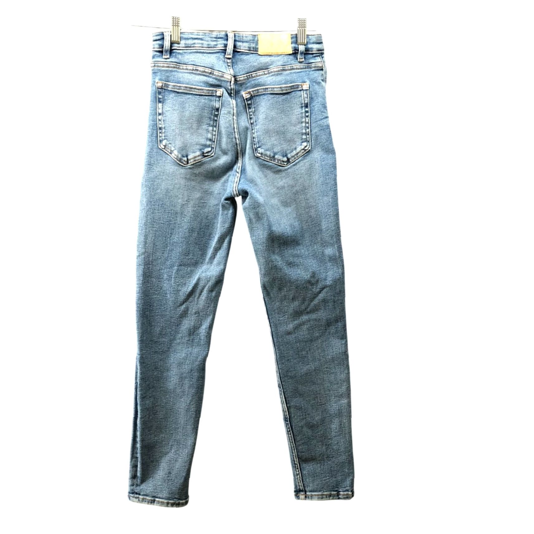 Zara Zara Jeans Womens 4 Blue Light Wash High Rise Skinny Stretch Denim 5-Pocket Inseam 26in Size 27" / US 4 / IT 40 - 2 Thumbnail