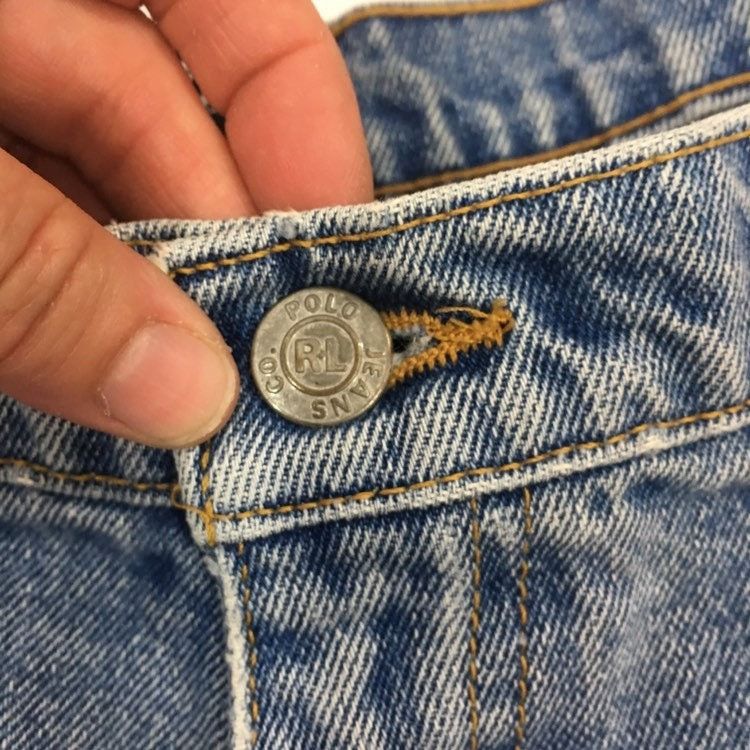 Polo Ralph Lauren 90's Blue Jeans DEMIN HiP HoP Baggy LOGO Streetwear Shorts Size US 42 / EU 58 - 2 Thumbnail