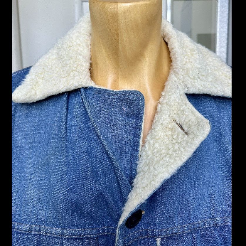Sears 1970s SEARS DENIM JACKET SHEARLING SHERPA LINING CHORE 44 T Size US L / EU 52-54 / 3 - 4 Thumbnail