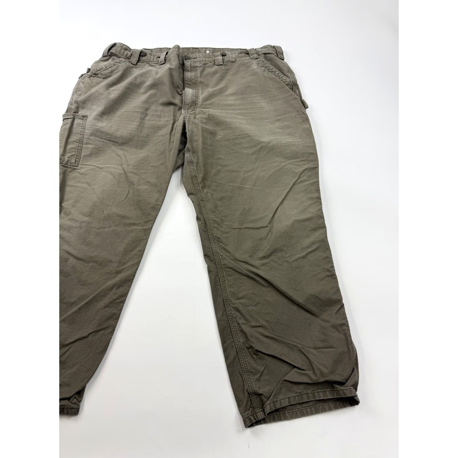 Carhartt Carhartt Pants Mens 48x28 Relaxed Fit Brown Canvas Carpenter Utility Workwear Size US 32 / EU 48 - 3 Thumbnail