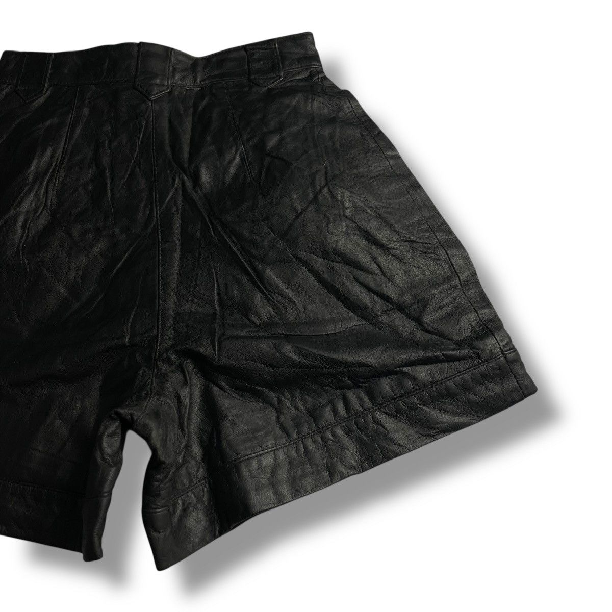 Genuine Leather BRAND NEW OLD STOCK COWHDE GENUINE LEATHER SHORTS Size 24" / US 00 / IT 34 - 10 Thumbnail