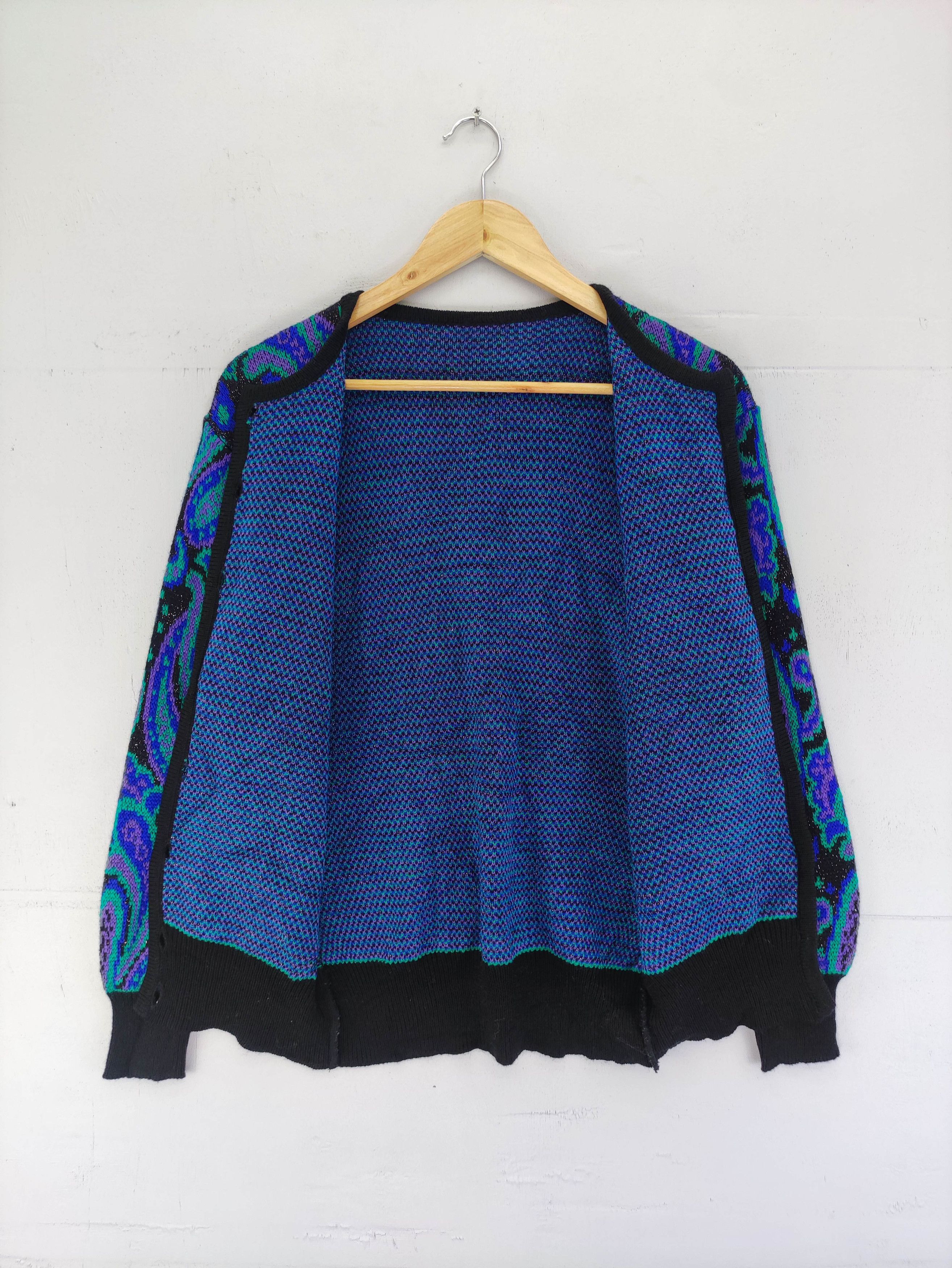 Japanese Brand Vintage Cardigan Wool Sweater Paisley Pattern Size S / US 4 / IT 40 - 2 Thumbnail