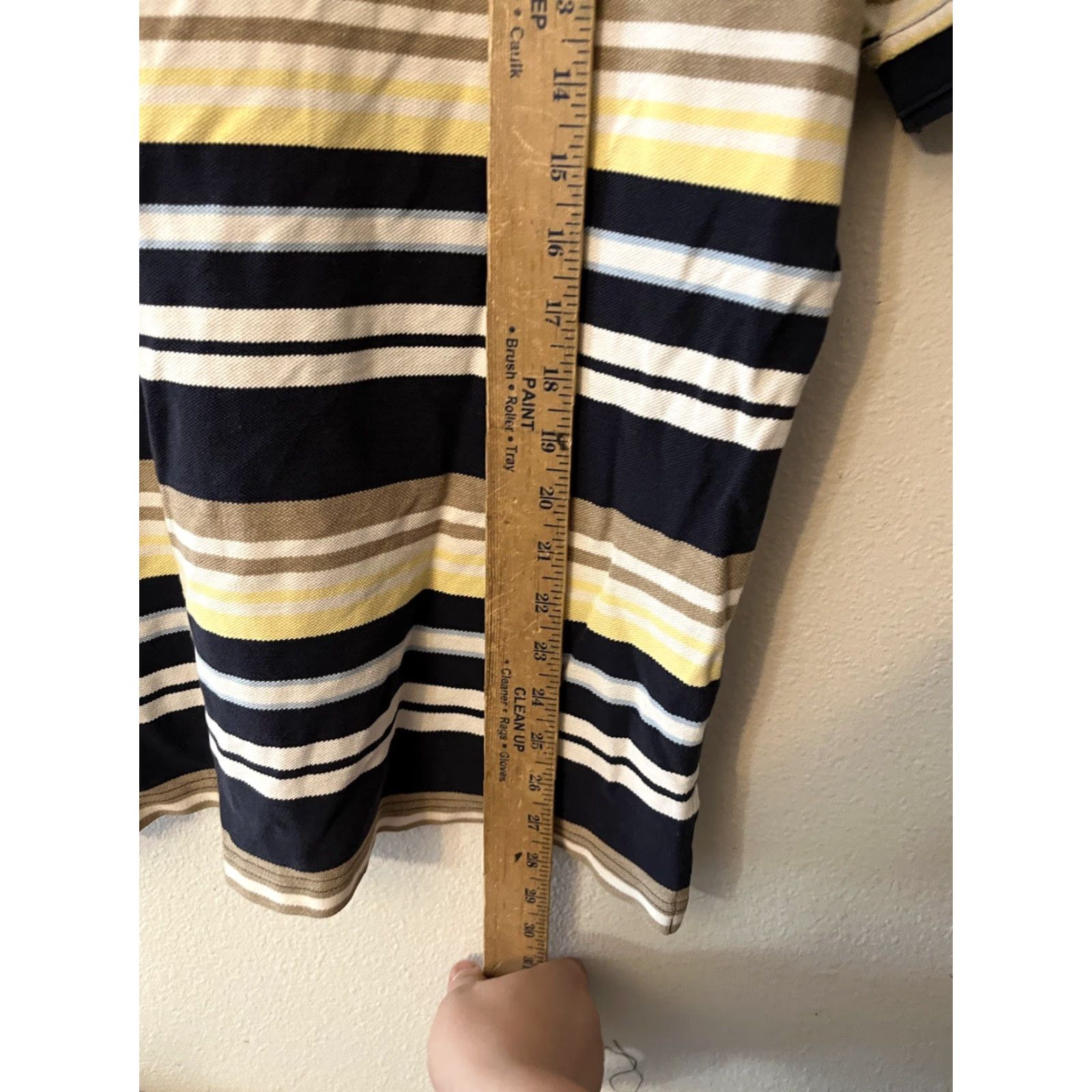 Tommy Hilfiger TOMMY HILFIGER Slim Fit Short Sleeve Polo Multicolor Striped Men’s Size L Size US L / EU 52-54 / 3 - 4 Thumbnail