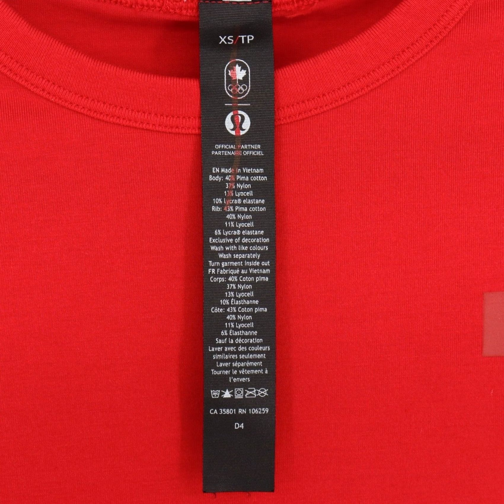 Lululemon Lululemon Team Canada Olympics Red T-Shirt XS Pima Cotton Blend Men's Size US XS / EU 42 / 0 - 4 Thumbnail