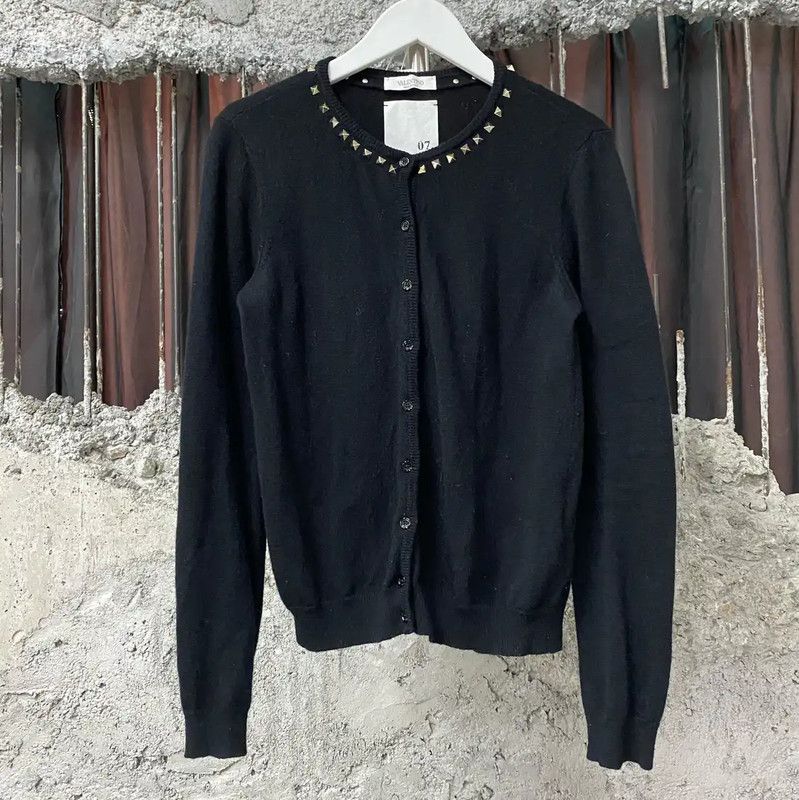 Valentino Valentino Black Long Sleeve Cardigan for Women 0089 Size S / US 4 / IT 40 - 1 Thumbnail