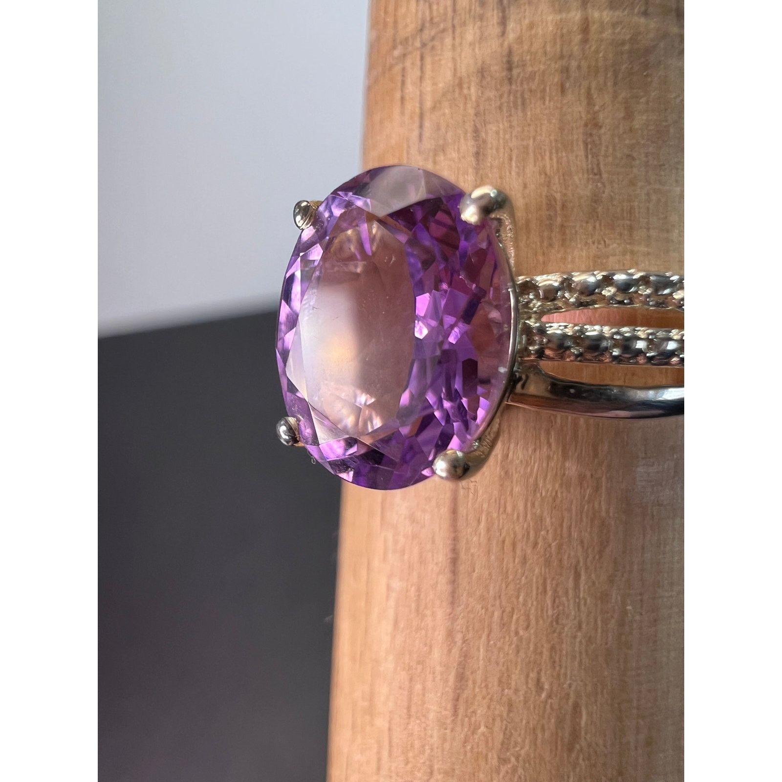 Other Amethyst sterling silver ring size 9 Size ONE SIZE - 4 Thumbnail