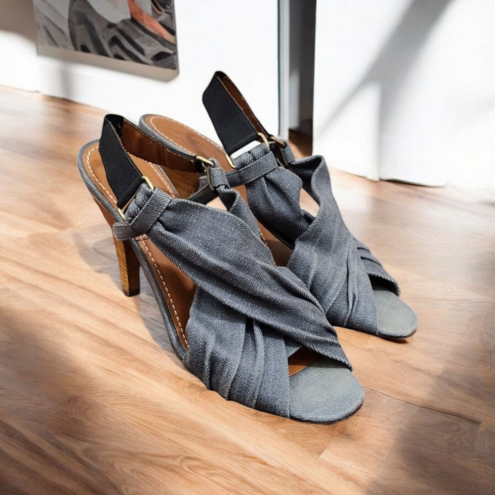 Lanvin Lanvin Jean And Wooden High Heels Size EU 40/ US 9.5 Size US 9.5 / IT 39.5 - 11 Thumbnail
