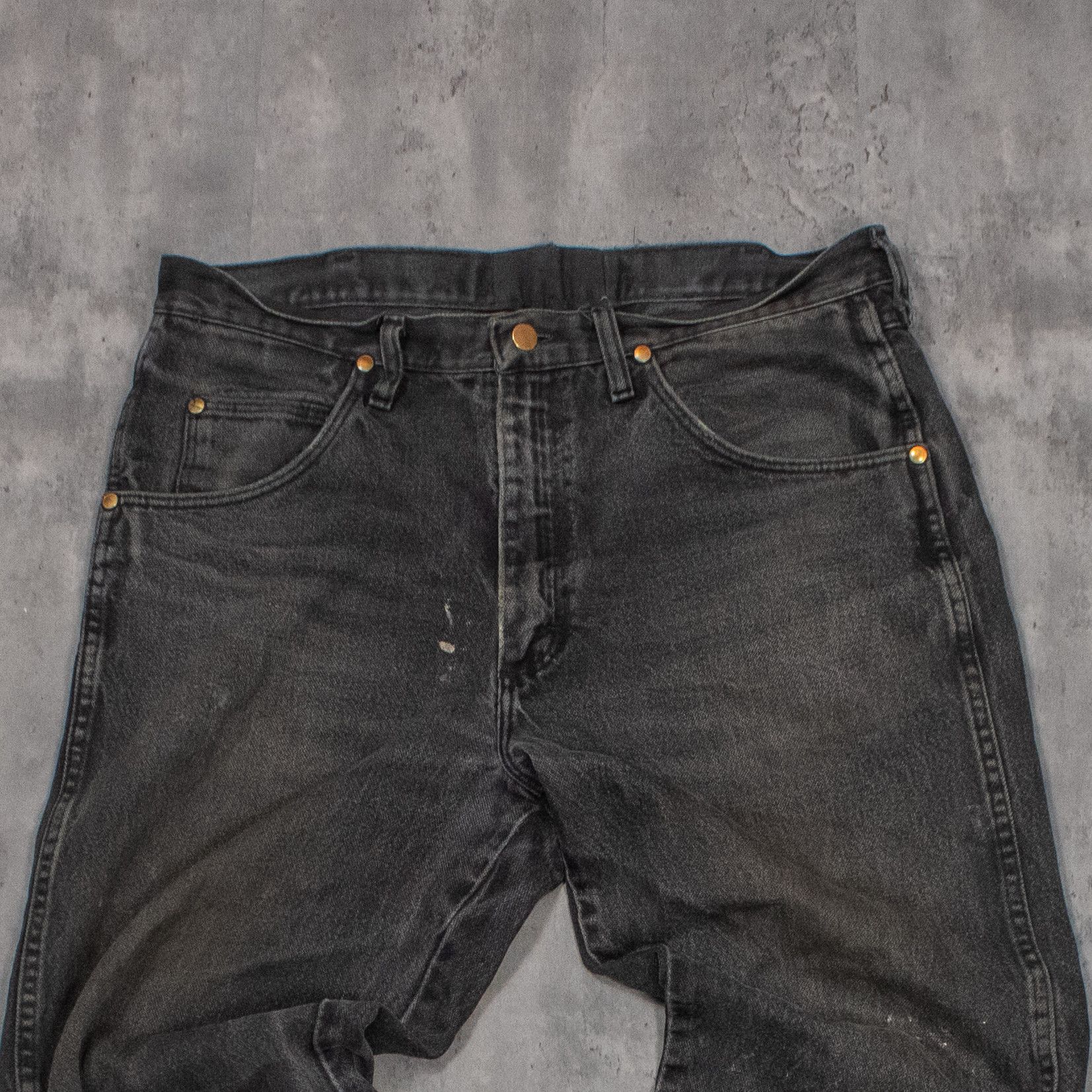 Wrangler Y2K 2000's's Faded Painted Baggy Cropped Denim Jean's Size US 36 / EU 52 - 4 Thumbnail