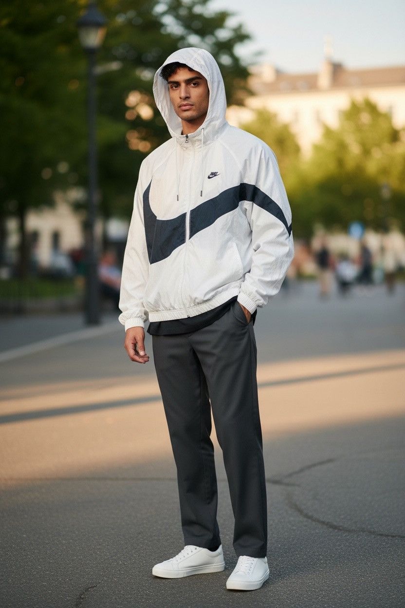 Nike Nike Hoodies Big Swoosh Windbreaker Size US M / EU 48-50 / 2 - 1 Thumbnail