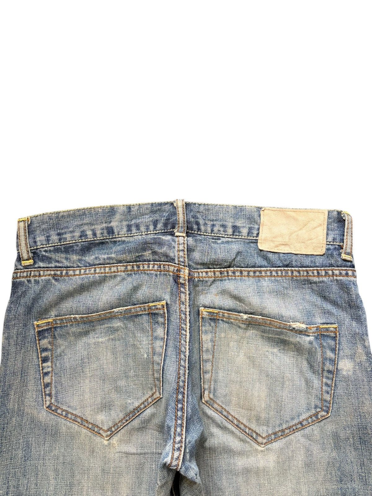 United Arrows Vintage United Arrow Mud Wash Painted Distress Loose Jeans Size 31" - 4 Thumbnail