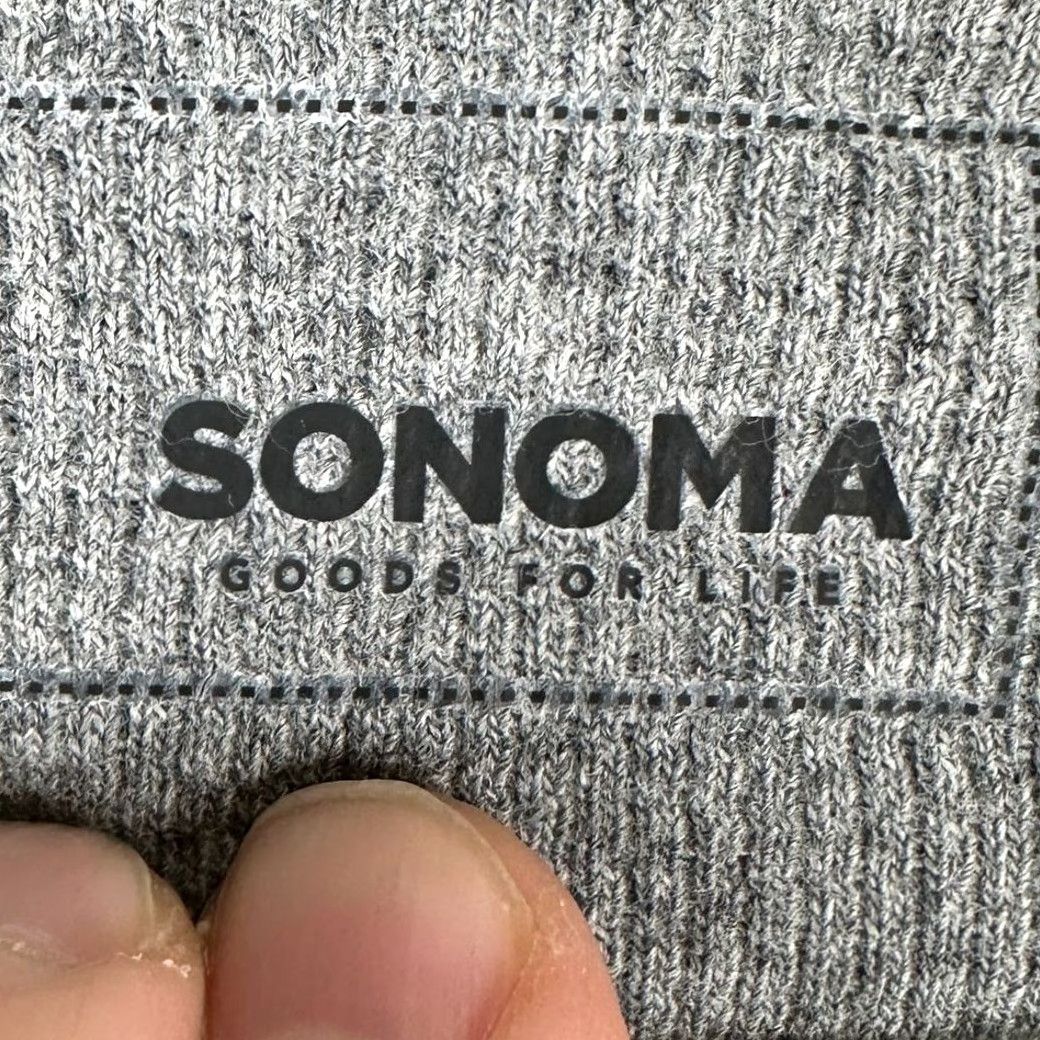 Vintage SONOMA Thermal Sweater Adult Large Grey Waffle Knit Crewneck Pullover Mens NEW Size US L / EU 52-54 / 3 - 4 Thumbnail