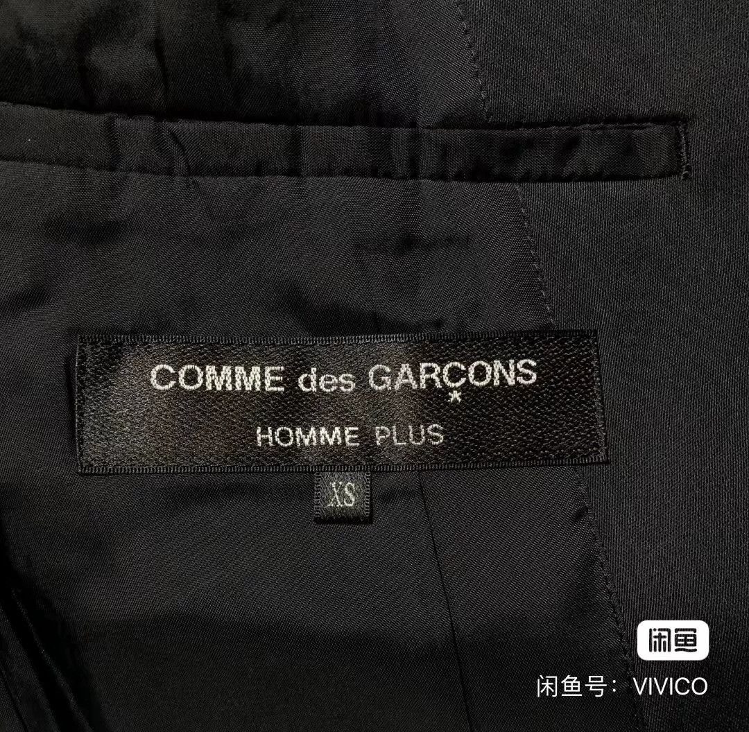 Comme des Garcons CDG Homme Tailored Black Coat 95New Raw Hem Slim Men/Women Size US XS / EU 42 / 0 - 4 Thumbnail