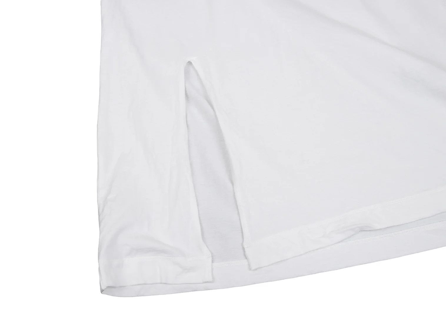 Yohji Yamamoto Logo Print Slit Big T-shirt in White Size US M / EU 48-50 / 2 - 8 Thumbnail