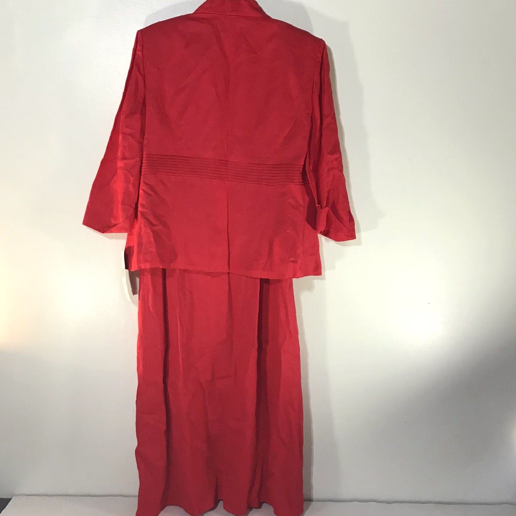 Vintage VINTAGE Jessica Howard Red 2-Piece Suit Set Women’s Size 10 Maxi Dress With Matching Jacket Fall Summer Dressy Size L / US 10 / IT 46 - 2 Thumbnail