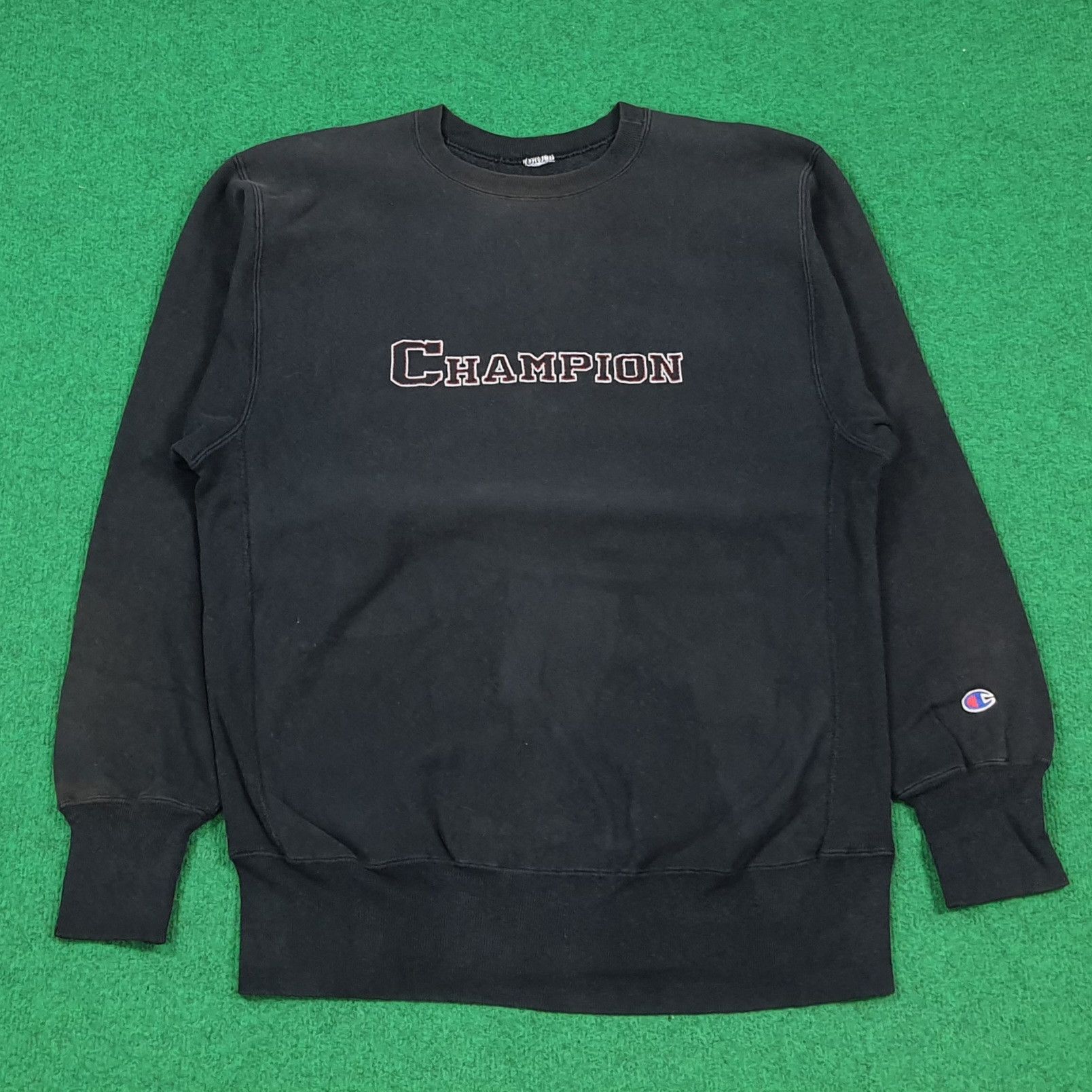Vintage Champion Black Hoodie Sweatshirt C292N19