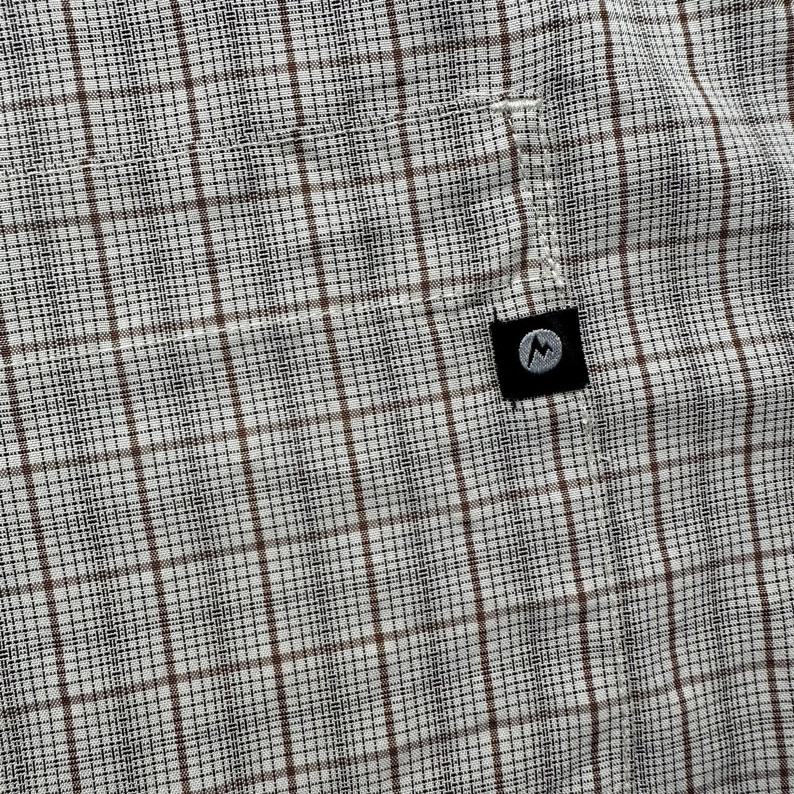 Marmot Marmot Micro Plaid Button Shirt Men XXL Rayon Brown Beige Size US XXL / EU 58 / 5 - 9 Thumbnail